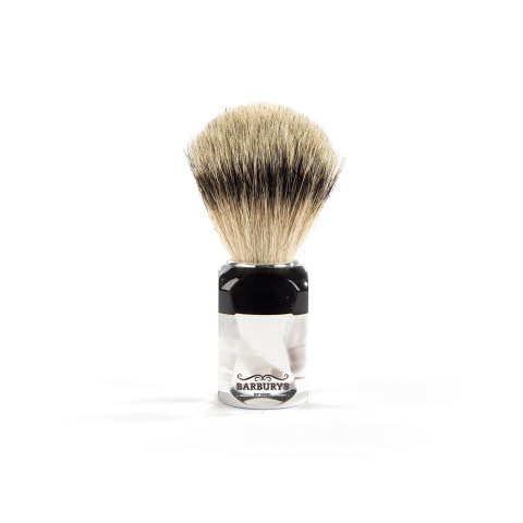 Помазок Sibel Barburys Light Crystal 0002316, ворс барсука Exclusive, прозрачная ручка