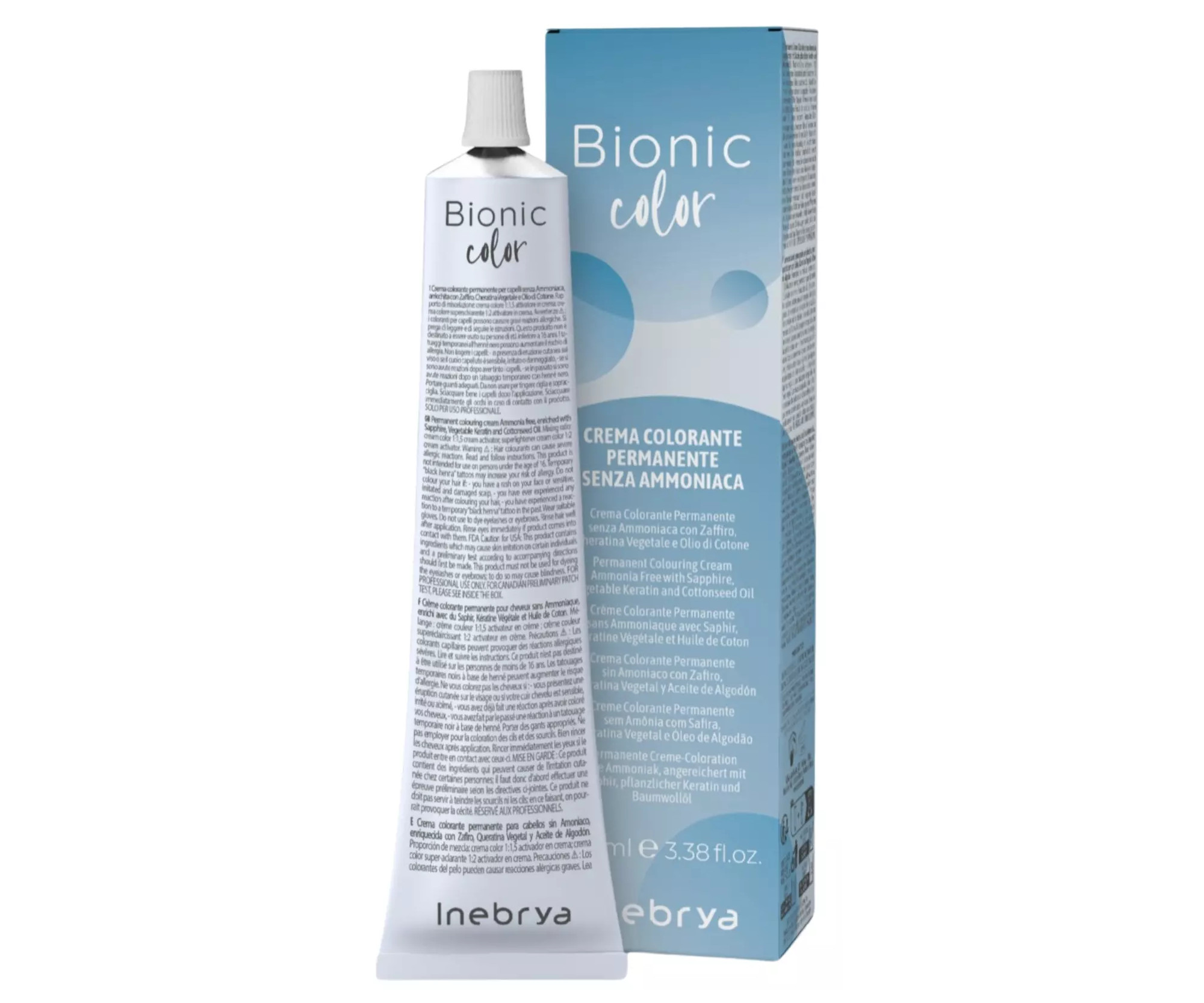 Стойкая краска для волос Inebrya Bionic Color, без аммиака, оттенок 8.13, 100 мл