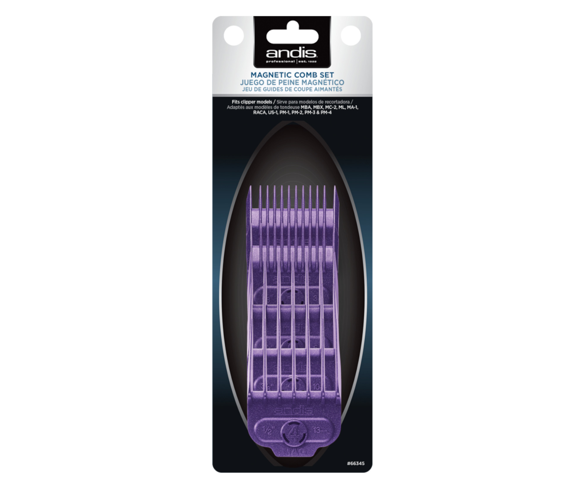 Насадки магнитные Andis Magnetic Comb Set 66345, 1,5–13 мм, 5 шт
