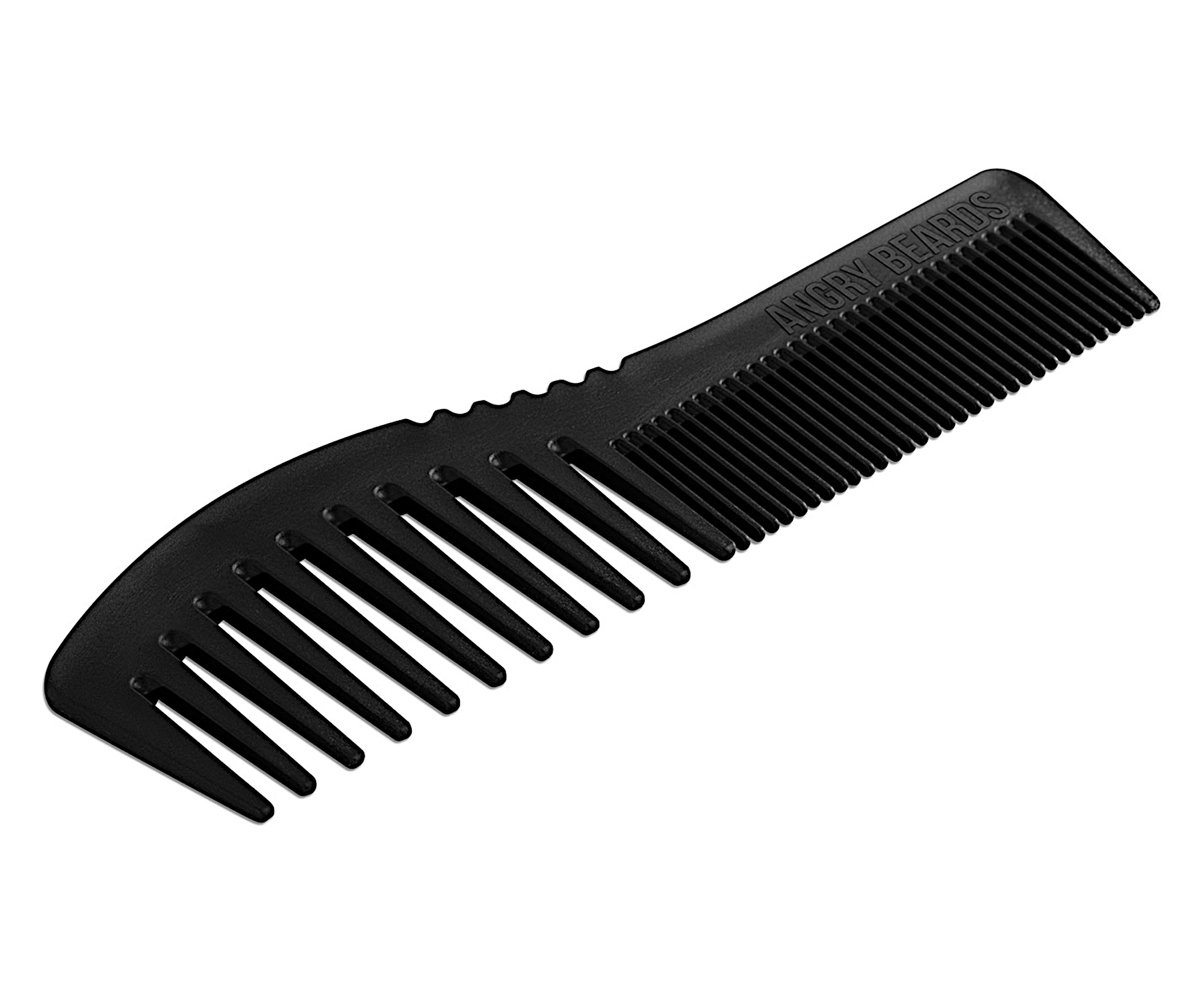 Расчёска для волос и бороды Angry Beards Dual Comb, карбон, 18,5 см