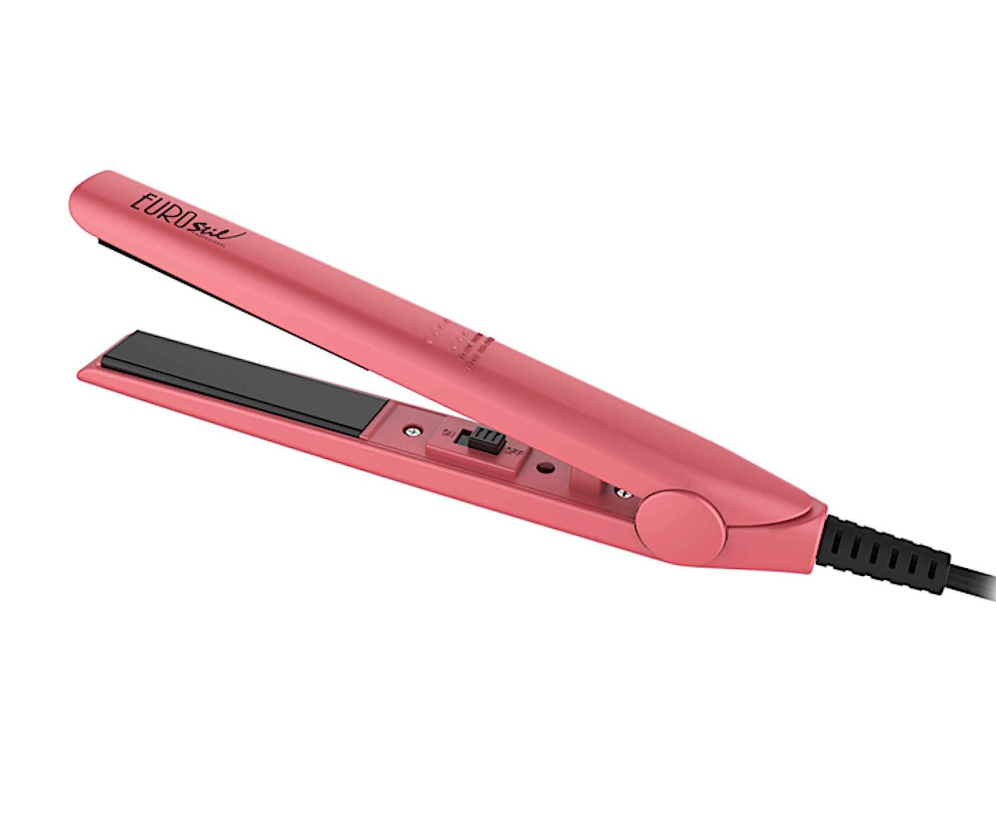 Мини-выпрямитель для волос Eurostil Professional Mini Straightener, 22 Вт, розовый