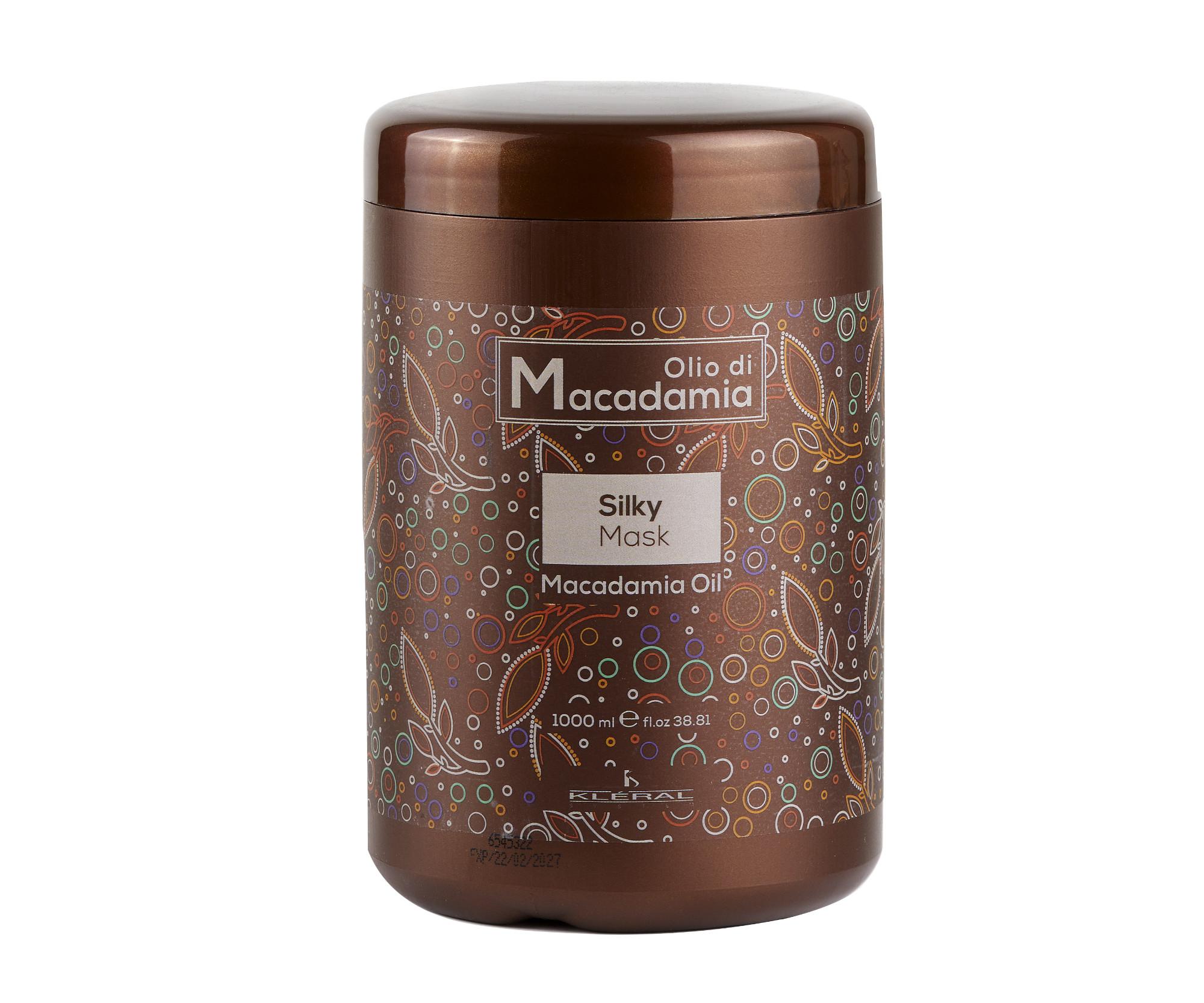 Маска для волос Kleral System Olio di Macadamia Silky Mask увлажняющая, для сухих и ломких волос, 1000 мл