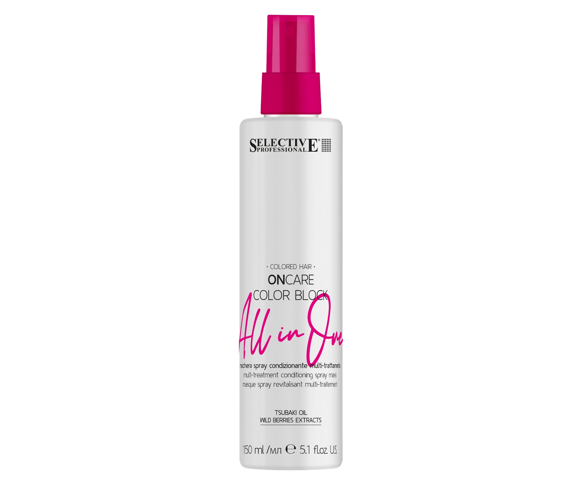 Несмываемая маска-спрей Selective Professional OnCare Color Block All in One для окрашенных и осветлённых волос, 150 мл