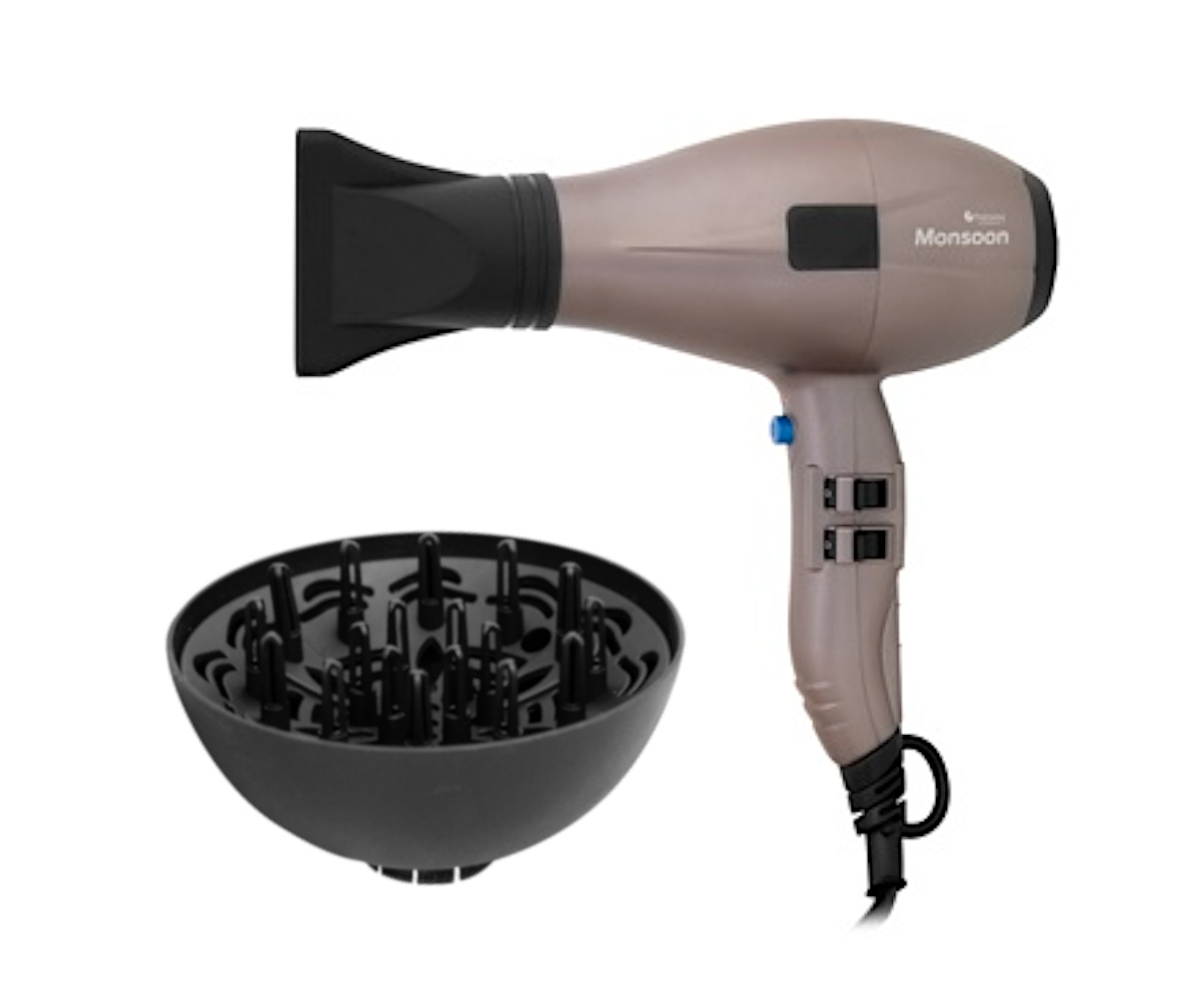 Фен Hairway Professional Monsoon, 2400 Вт, коричневый металлик