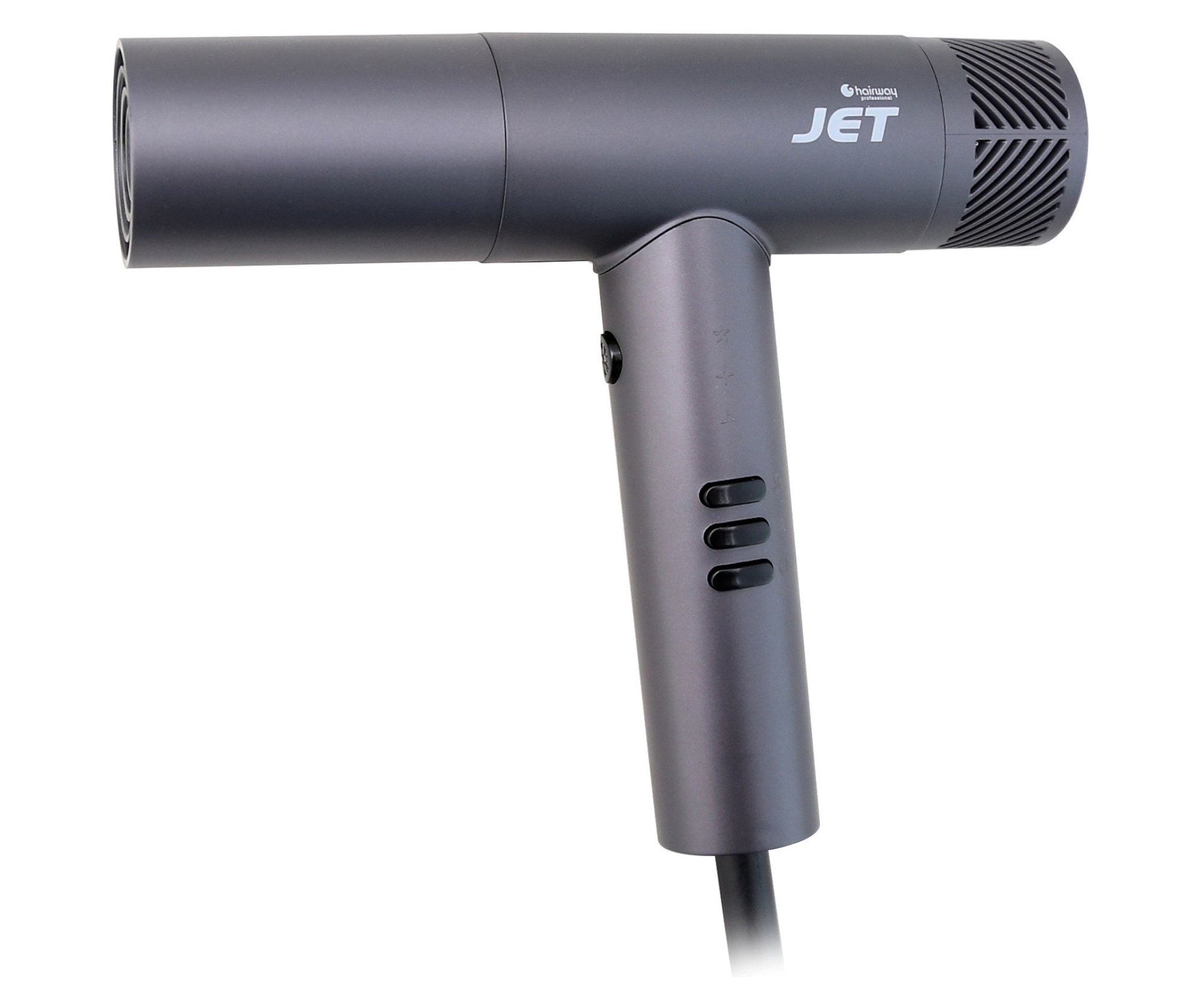Фен Hairway Professional Jet, бесщёточный двигатель, 1600 Вт, серый