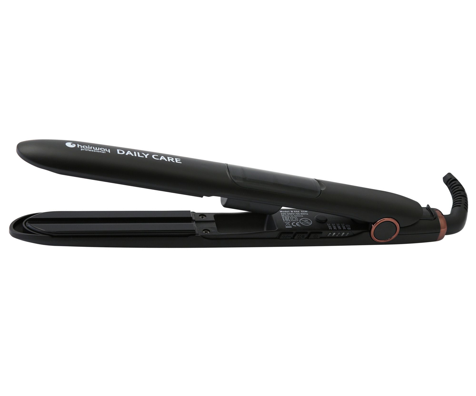 Паровой выпрямитель для волос Hairway Professional Daily Care, чёрный
