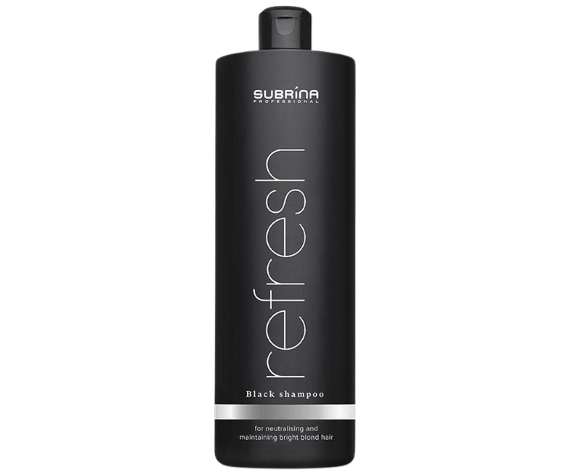 Оттеночный шампунь Subrina Professional Refresh Black против желтизны, для светлых волос, 1000 мл