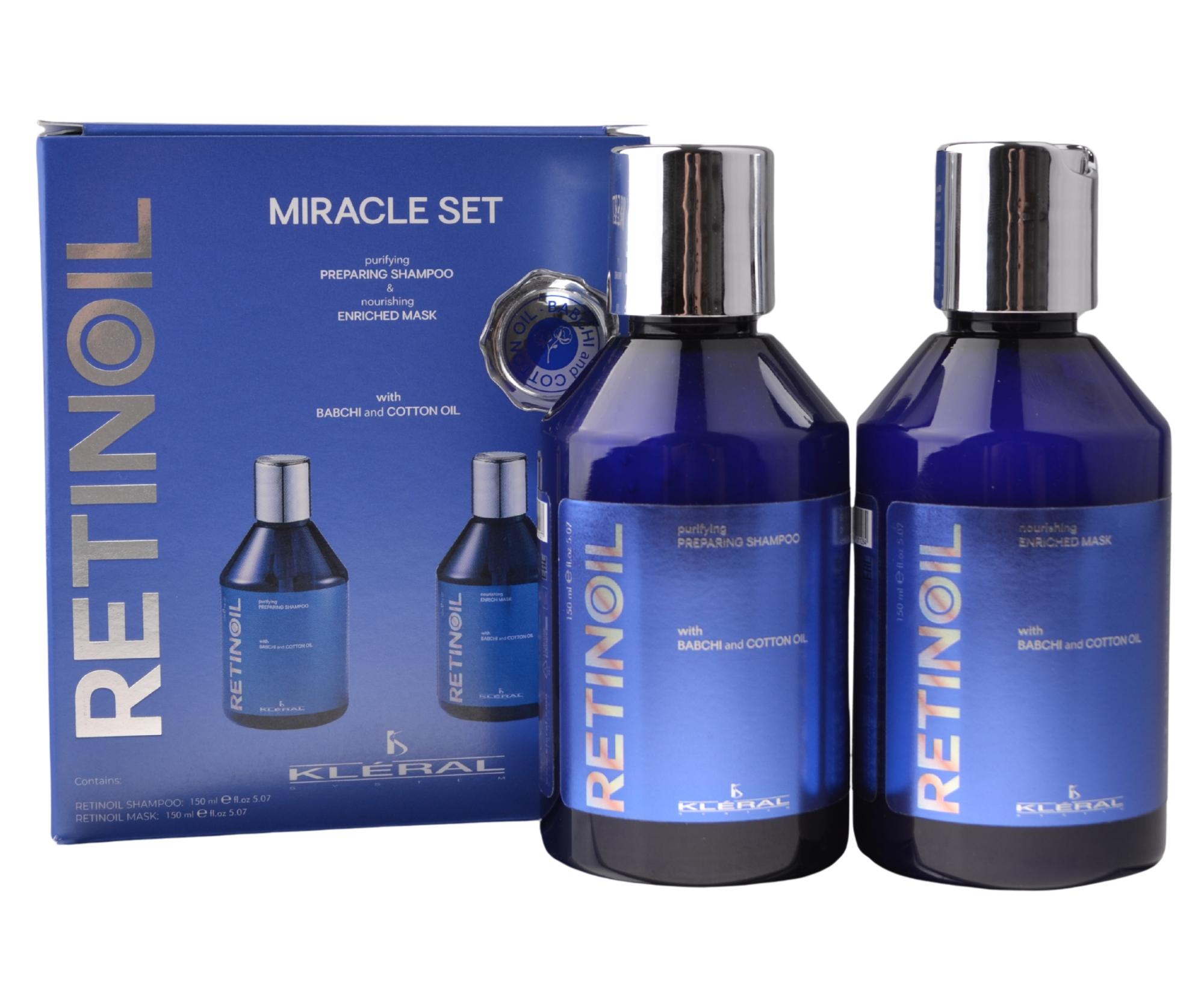 Подарочный набор Kleral System Retinoil Miracle Set: шампунь и маска, увлажняющий, для сухих волос, 150 мл