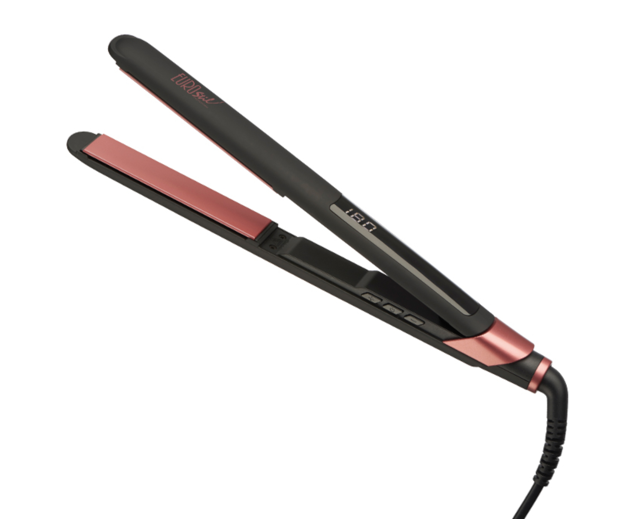 Выпрямитель для волос Eurostil Professional Advance Pink 06139, 50 Вт, чёрно-розовый