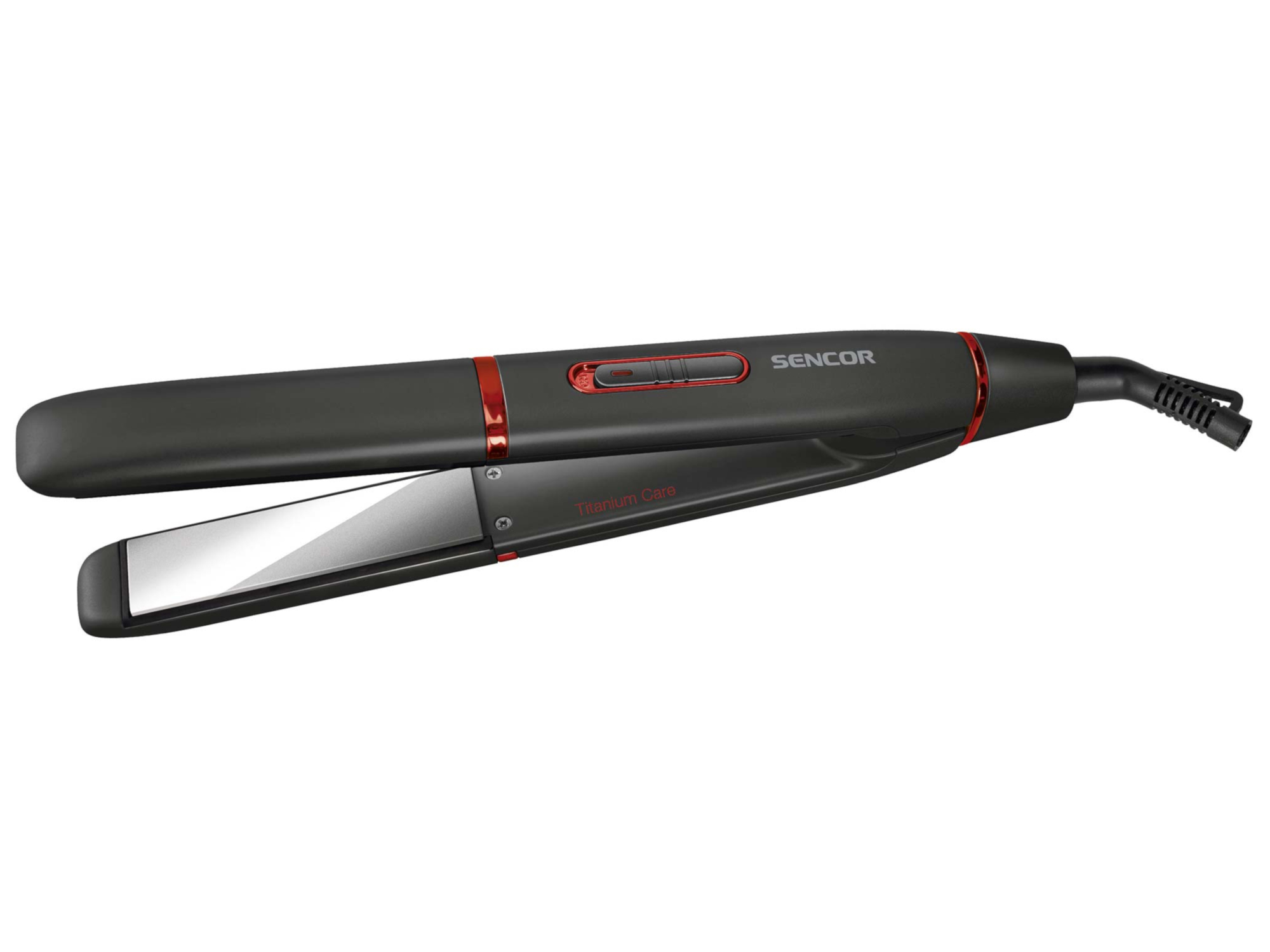 Выпрямитель для волос Sencor SHI 1100BK, титановые пластины, чёрно-красный
