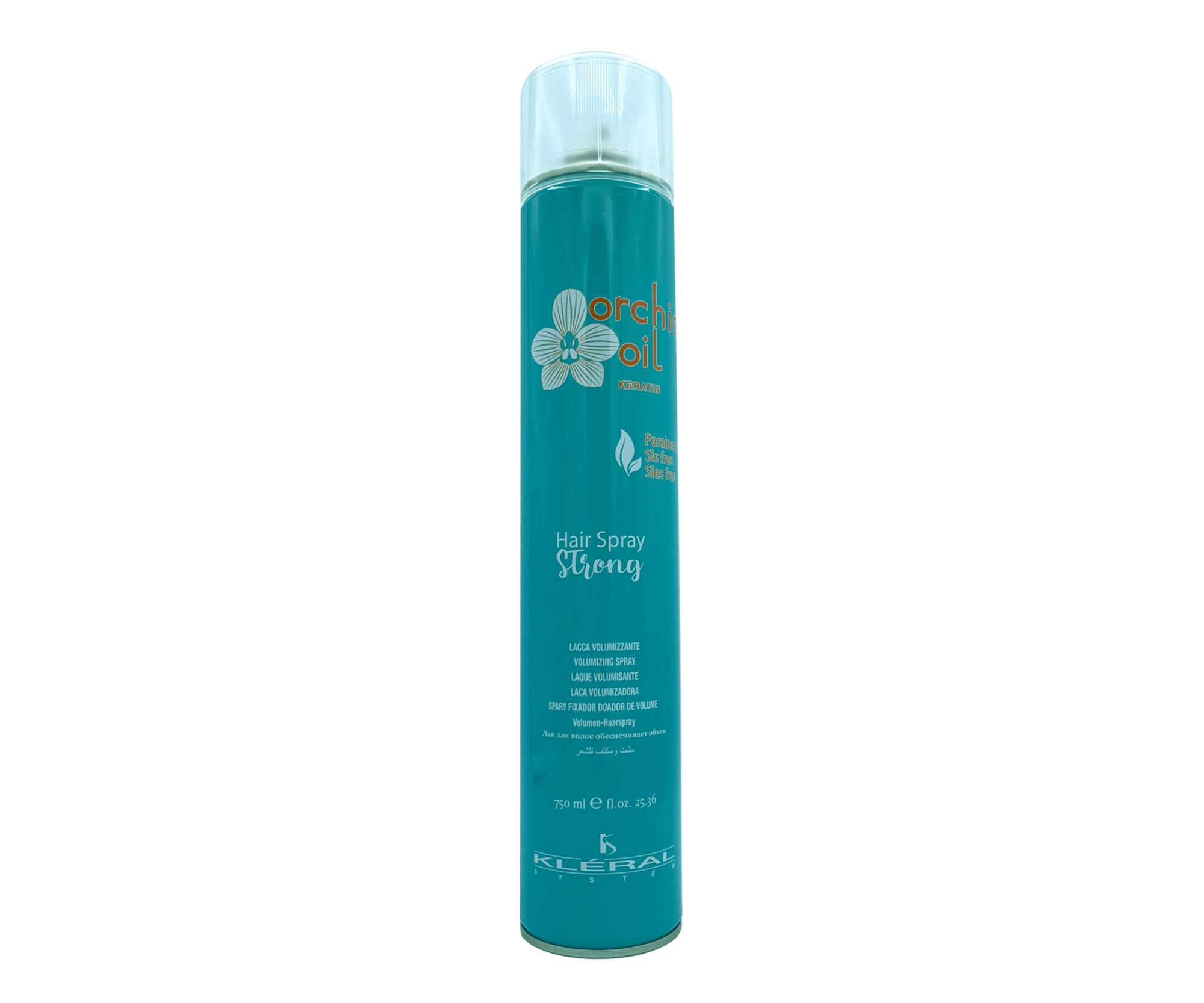 Лак для волос Kleral System Orchid Oil Keratin Hair Spray Strong сильной фиксации, для объёма, 750 мл