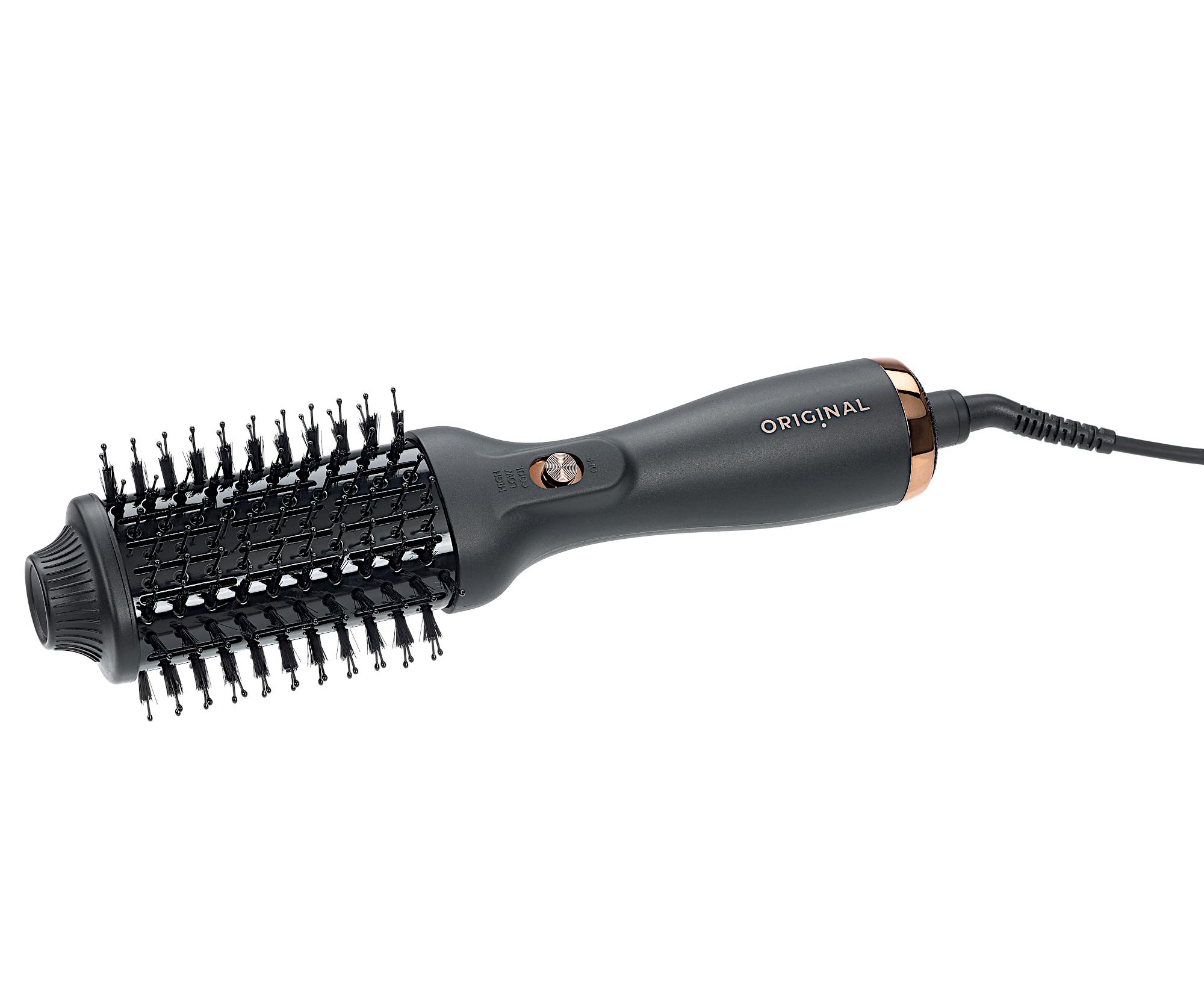 Фен-щётка Original Best Buy Venteox Oval Hot Air Brush овальная, 1000 Вт, чёрная