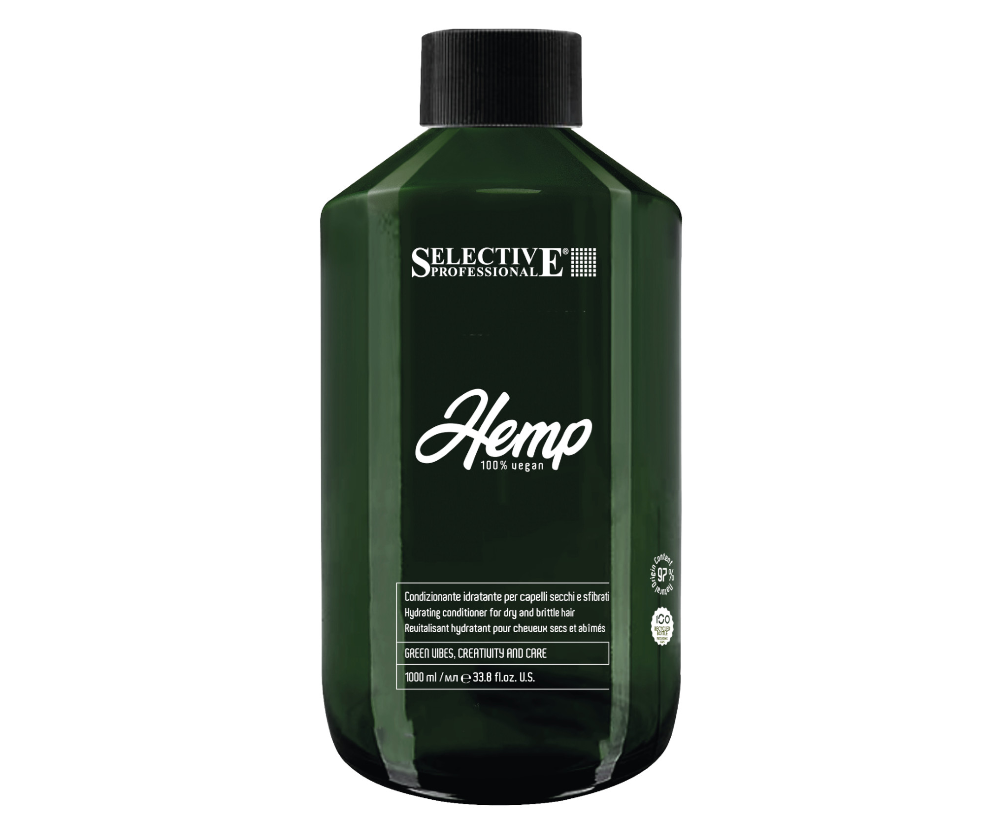 Кондиционер для волос Selective Professional Hemp Hydrating увлажняющий, для сухих и ломких волос, 1000 мл