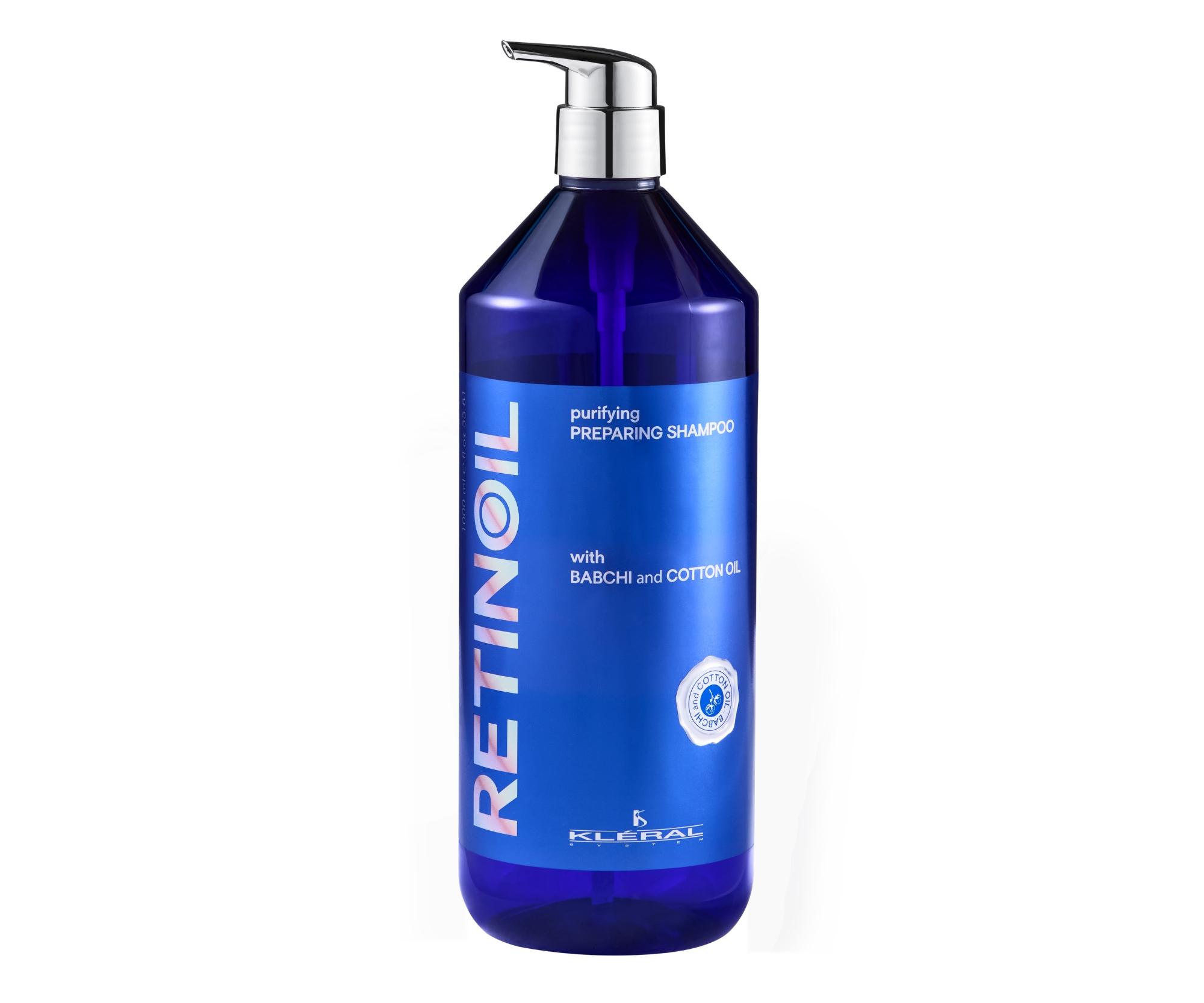 Шампунь Kleral System Retinoil Purifying Preparing очищающий, для сухих и утяжелённых волос, 1000 мл