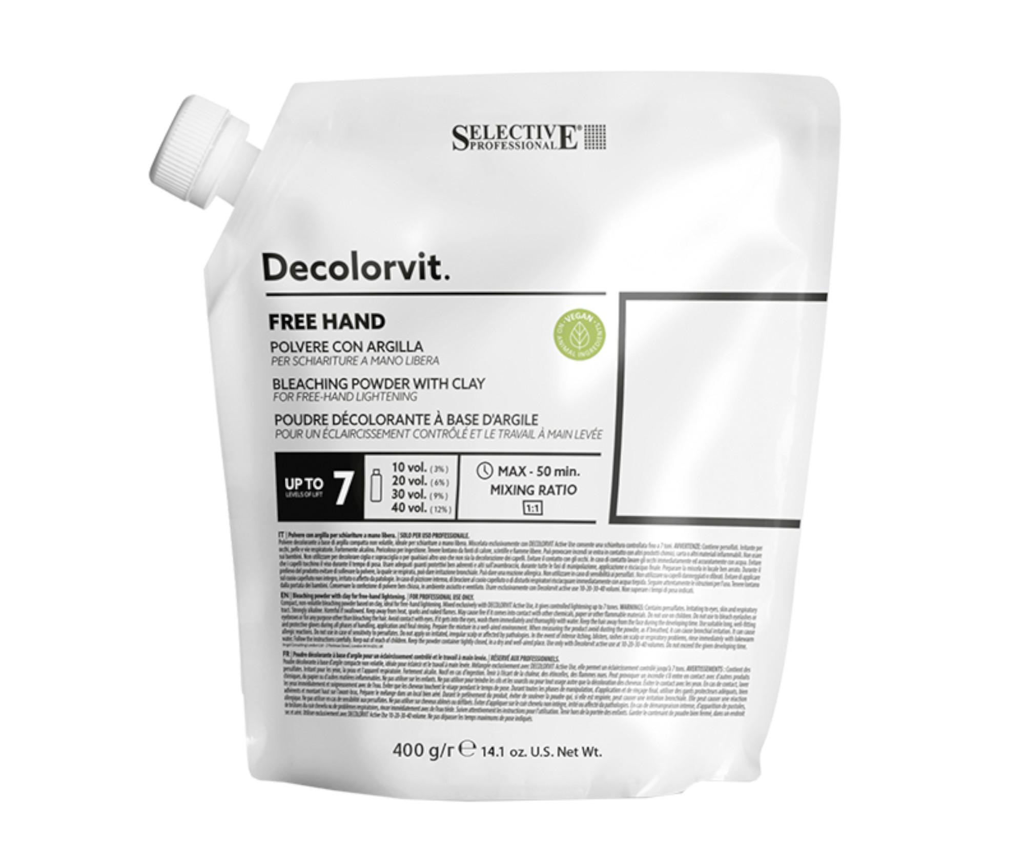 Осветлитель Selective Professional Decolorvit Free Hand 7, пудра для техники свободной руки, 400 г