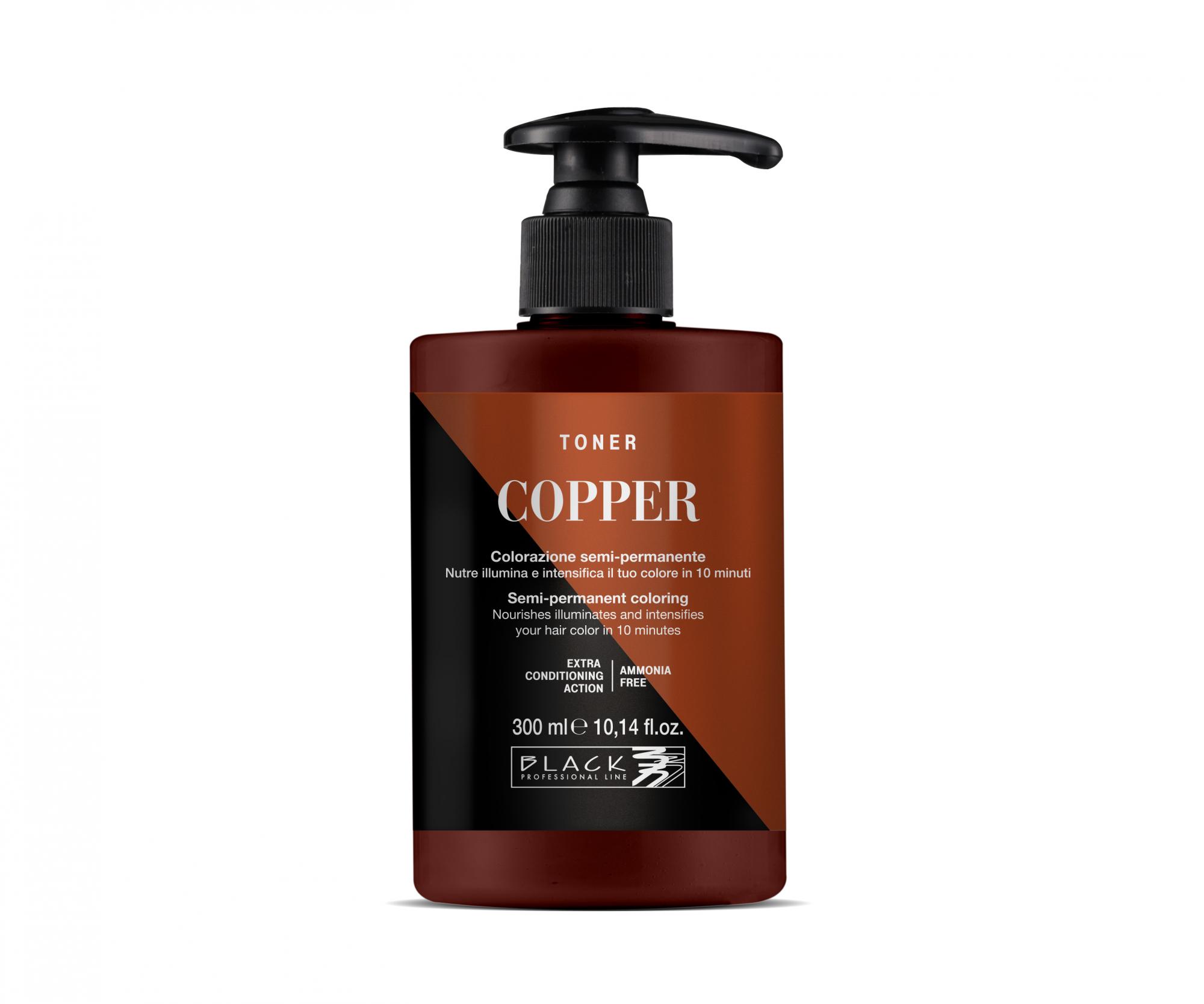 Тонер для волос Black Professional Crazy Toner, без аммиака, полустойкий, оттенок Copper - miedziany [154026]