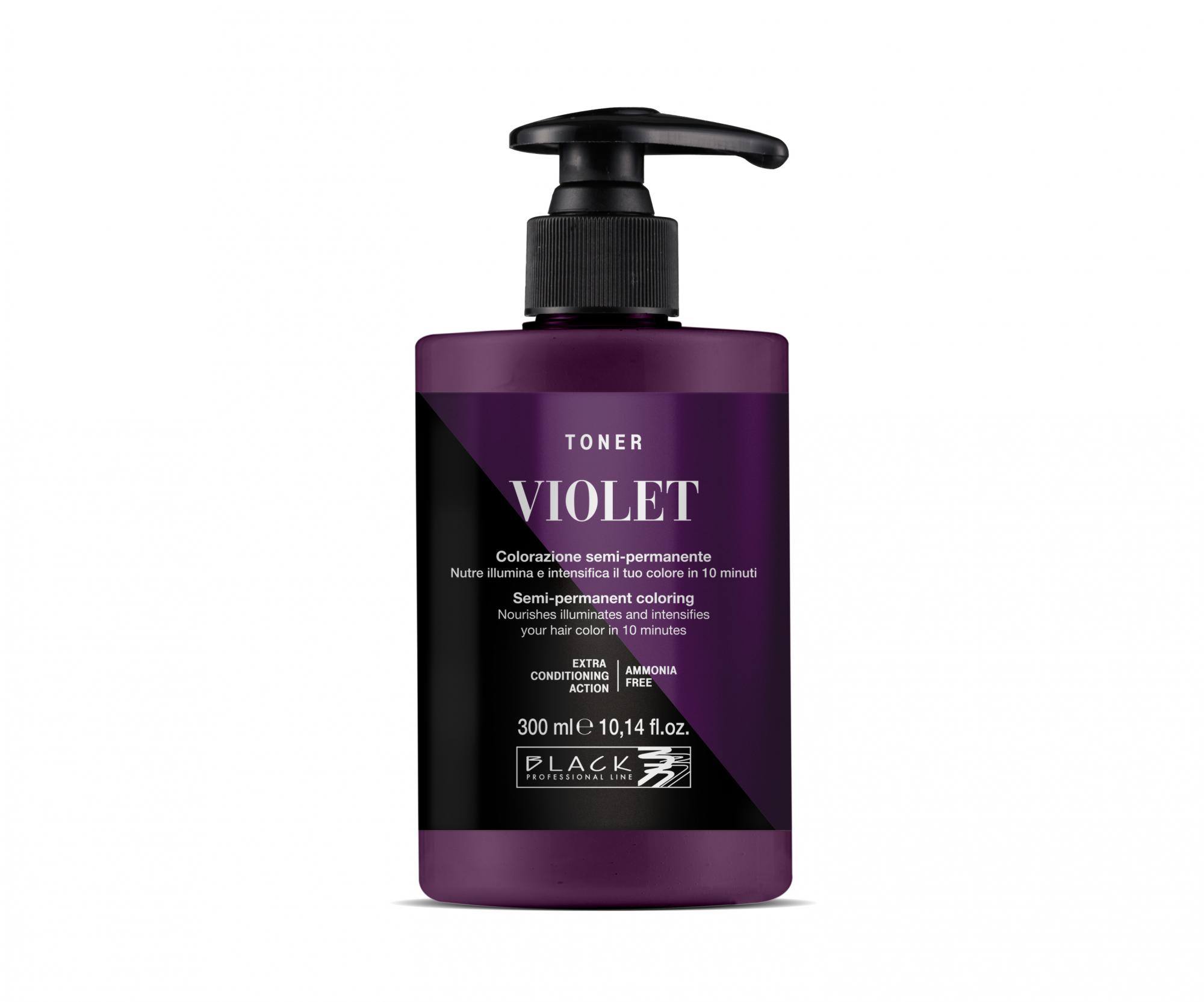 Тонер для волос Black Professional Crazy Toner, без аммиака, полустойкий, оттенок Violet - fioletowy [154028]