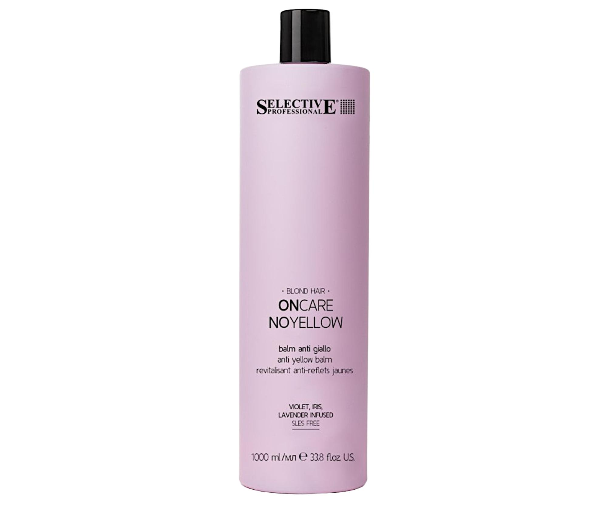 Тонирующий кондиционер Selective Professional OnCare NoYellow Balm против желтизны, для светлых и седых волос, 1000 мл