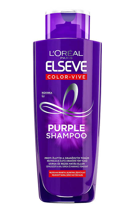 Оттеночный шампунь L'Oreal Paris Elseve Color-Vive Purple против желтизны, для светлых и седых волос, 200 мл