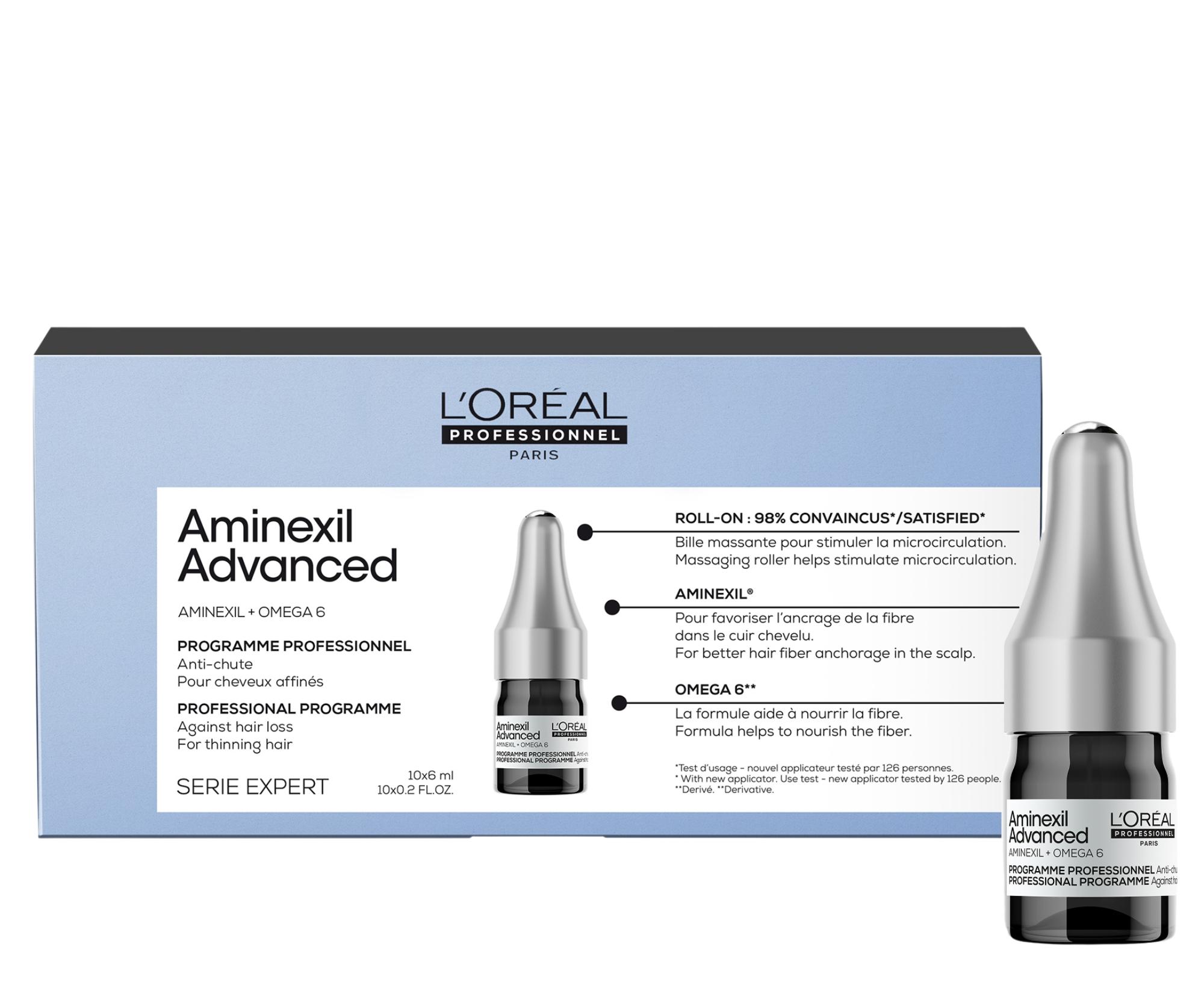 Kuracja przeciw wypadaniu włosów Loréal Professionnel Aminexil Advanced Anti-Hair Loss - 10 x 6 ml - L’Oréal Professionnel + bezpłatny prezent