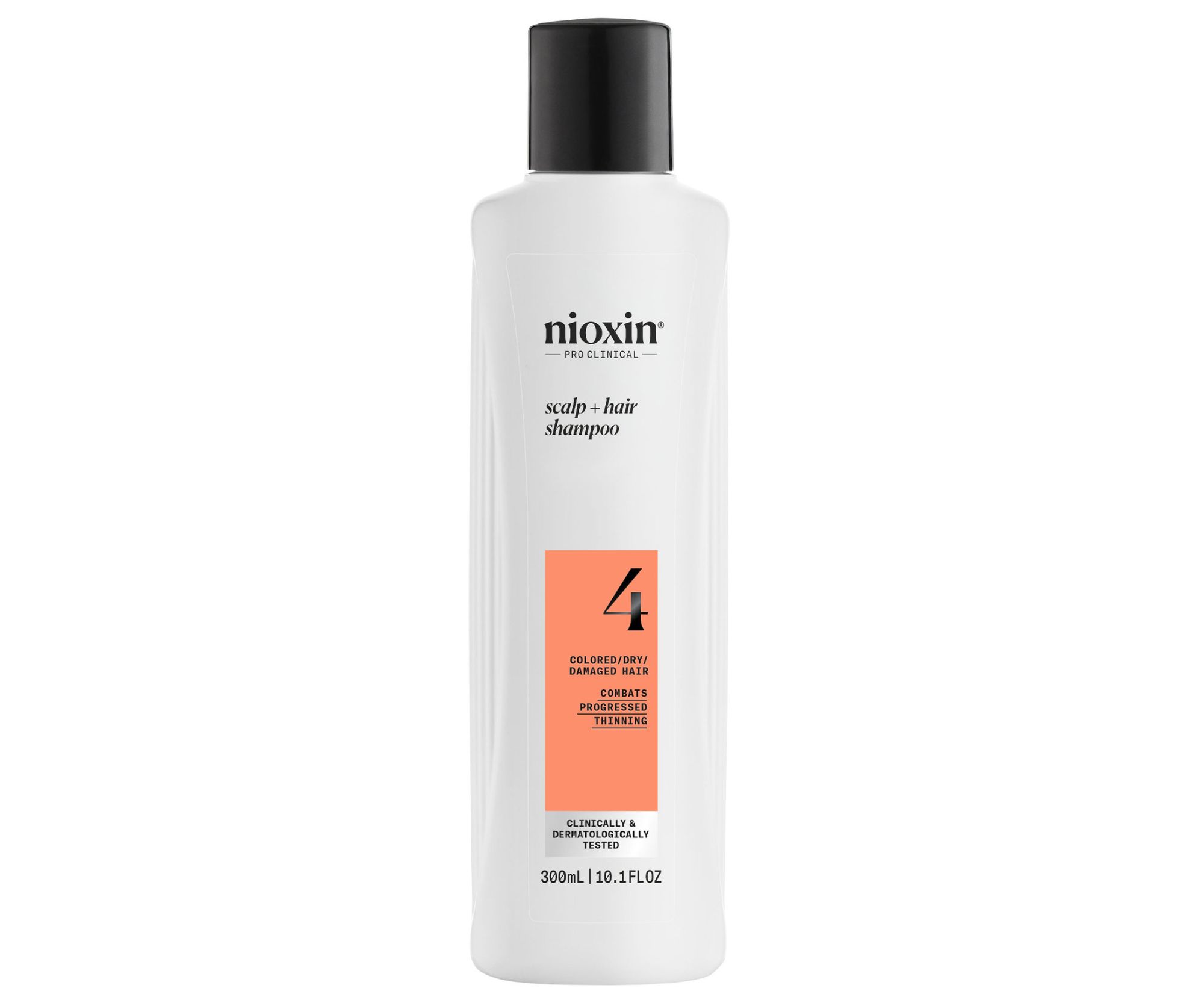 Szampon oczyszczający do mocno przerzedzonych włosów farbowanych Nioxin System 4 Scalp + Hair Shampoo - 300 ml (99350179999) + bezpłatny prezent