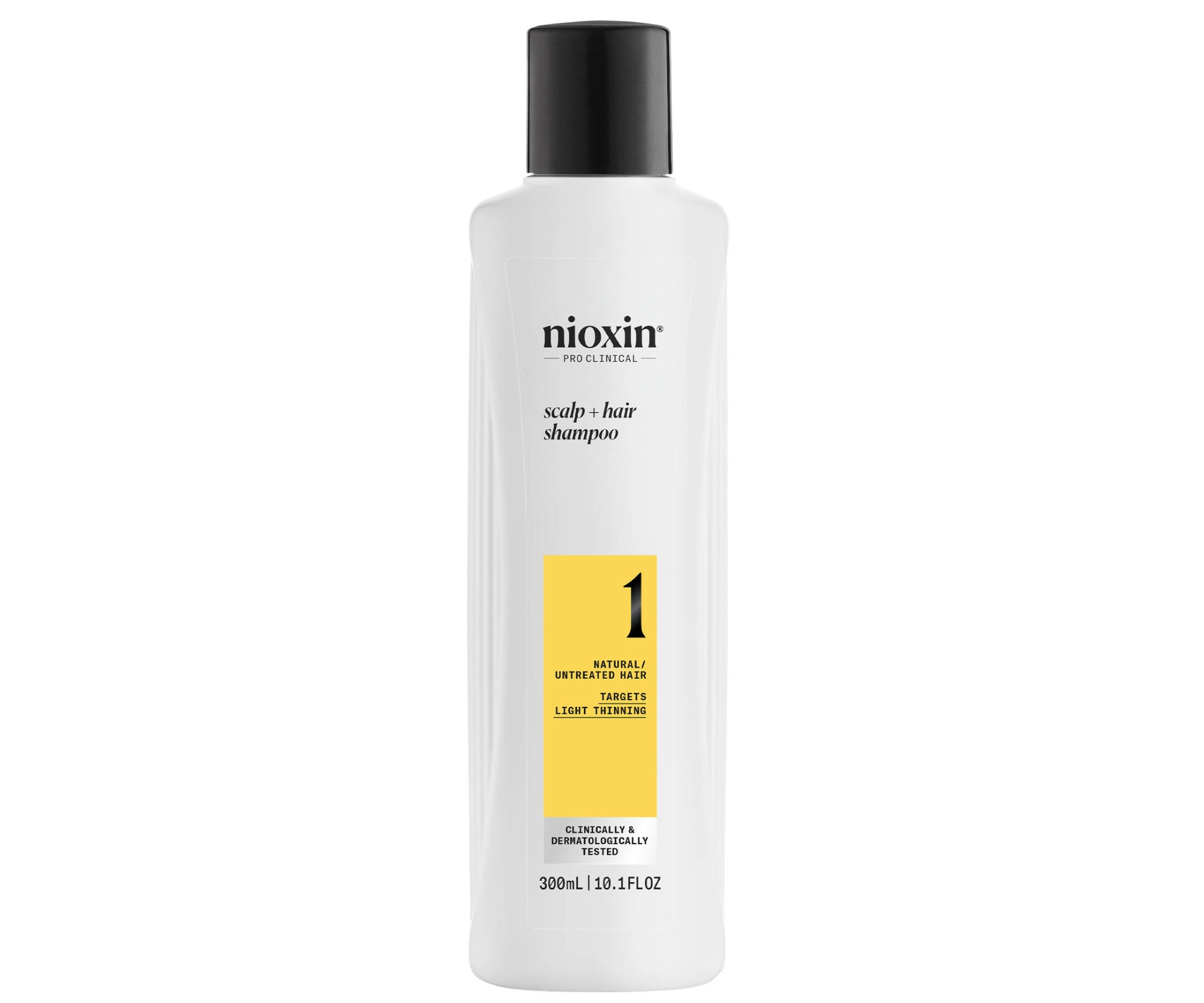 Szampon oczyszczający do lekko przerzedzonych włosów naturalnych Nioxin System 1 Scalp + Hair Shampoo - 300 ml (99350180072) + bezpłatny prezent