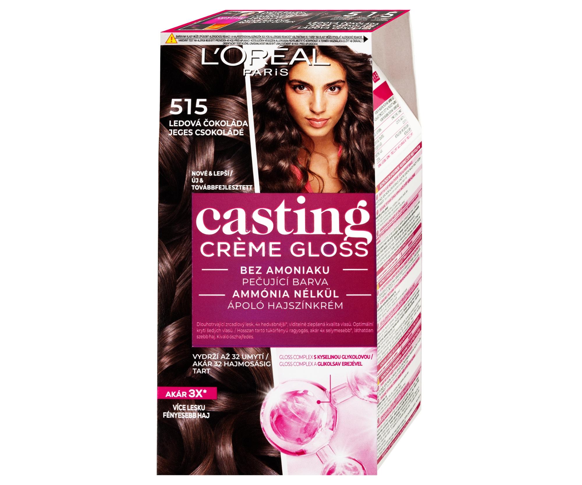 Farba do włosów bez amoniaku Loréal Casting Créme Gloss - 515 mroźna czekolada - L’Oréal Paris