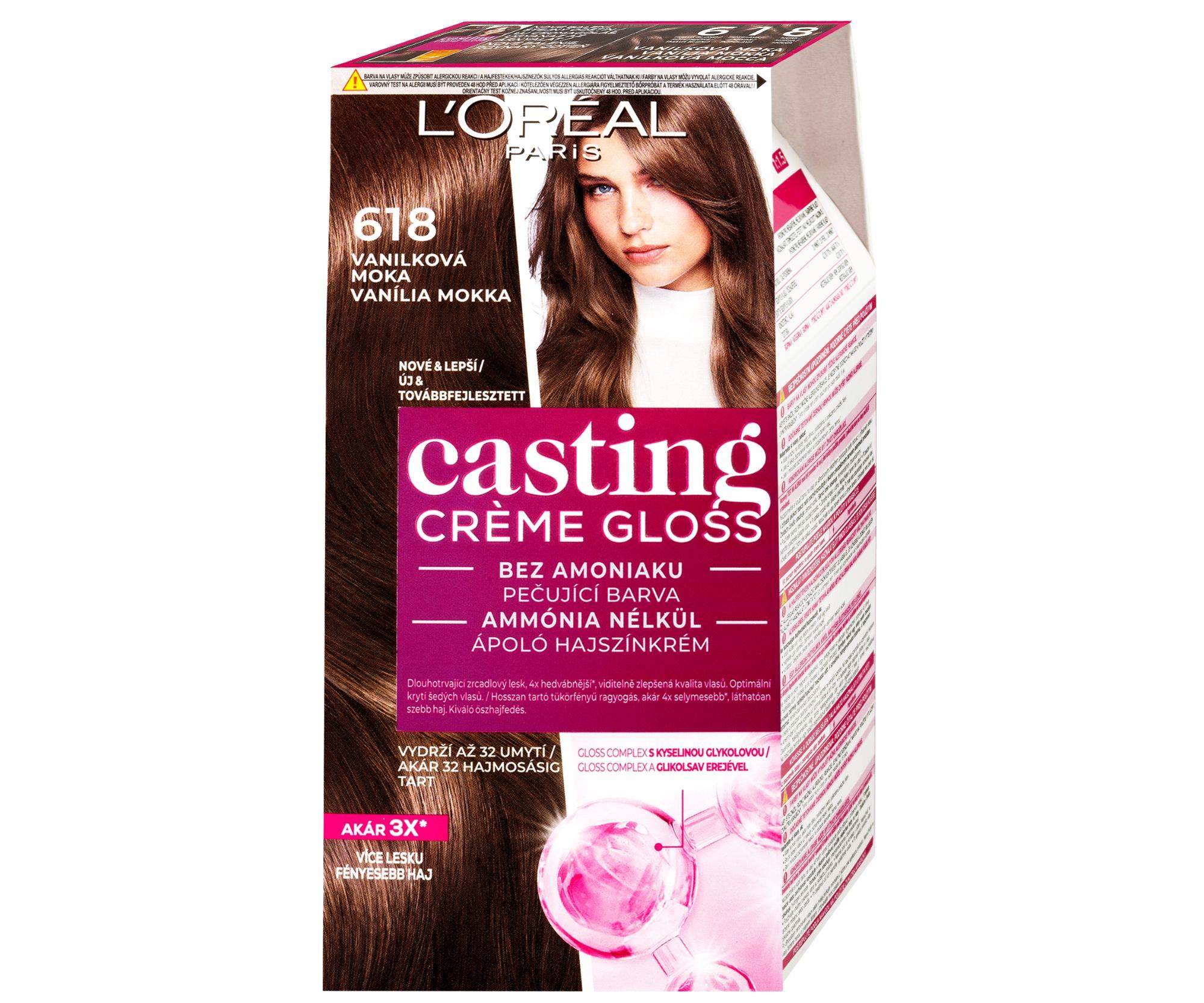 Farba do włosów bez amoniaku Loréal Casting Créme Gloss - 618 waniliowa mokka - L’Oréal Paris