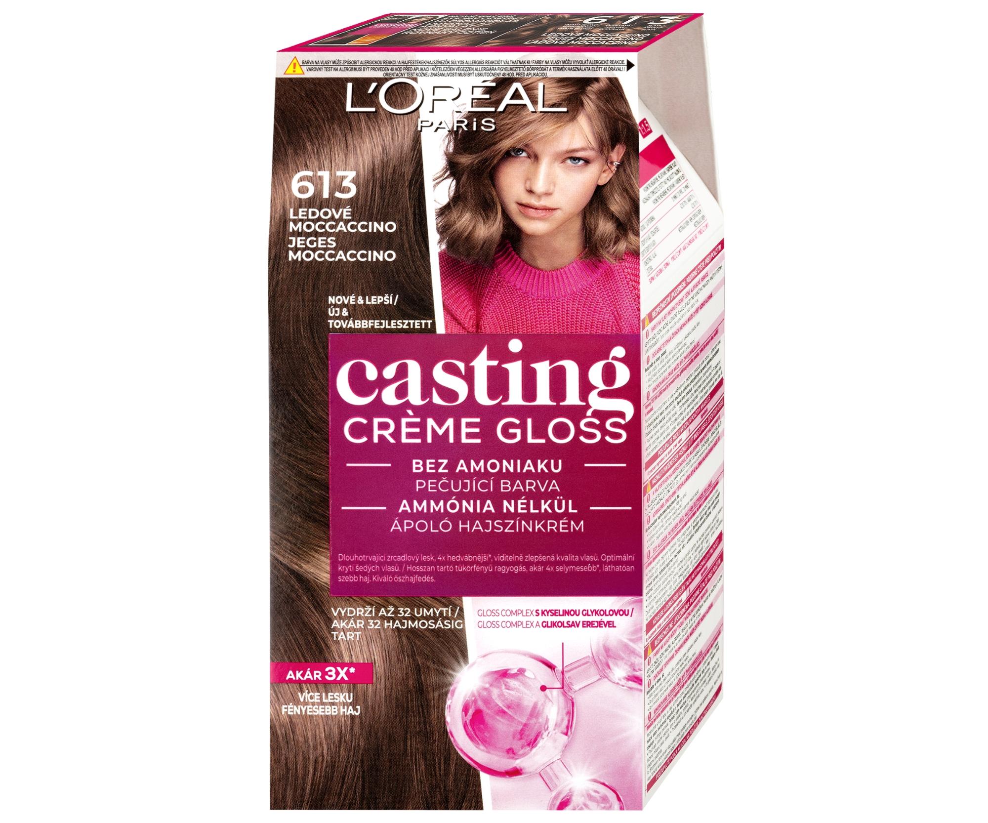 Farba do włosów bez amoniaku Loréal Casting Créme Gloss - 613 mroźne mochaccino - L’Oréal Paris