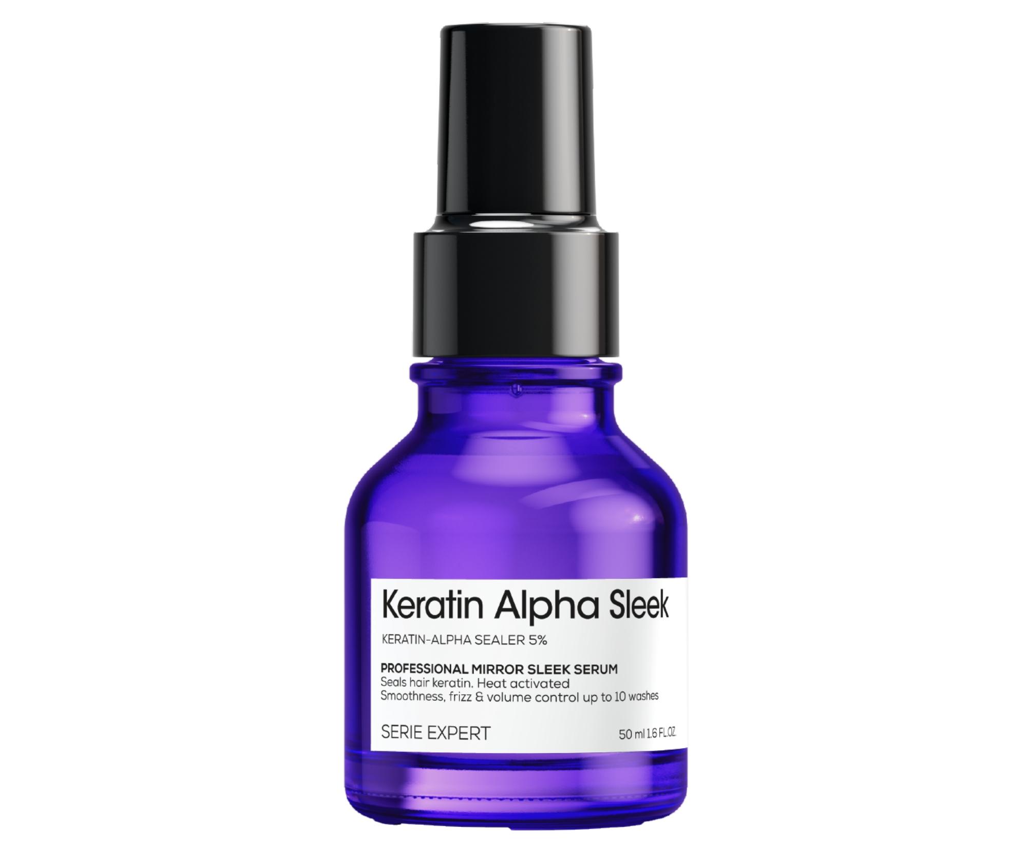 Serum termoochronne wygładzające włosy puszące się Loréal Professionnel Serie Expert Keratin Alpha Sleek Mirror Serum - 50 ml - L’Oréal Professionnel + bezpłatny prezent