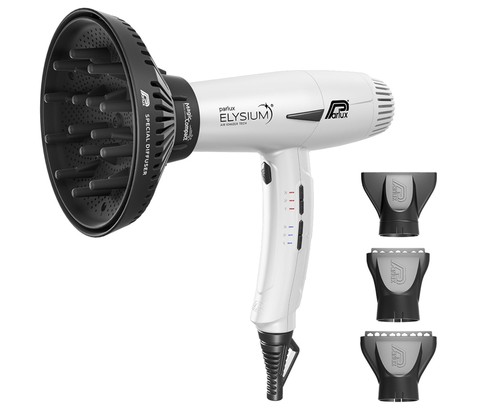 Profesjonalna suszarka do włosów z dyfuzorem Parlux Elysium Matt White - 2300 W - biała matowa + bezpłatny prezent