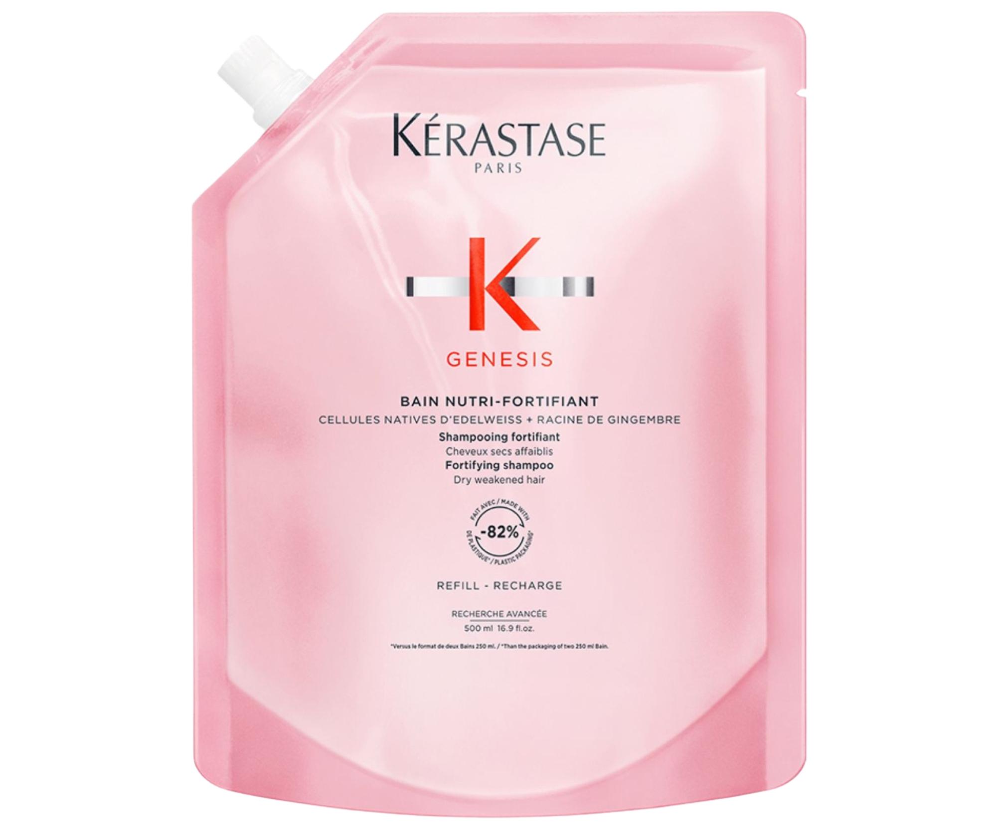 Szampon odżywczy do włosów suchych z tendencją do wypadania Kérastase Genesis Bain Nutri-Fortifiant - 500 ml - zapas + bezpłatny prezent