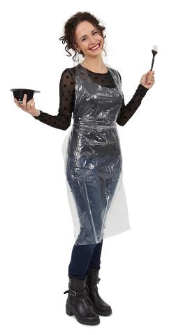 Jednorazowy fartuch Sibel - 20 szt - przeźroczysty (5000331)