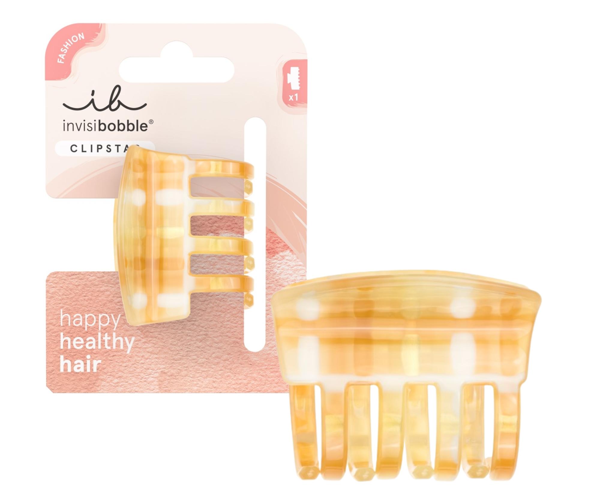 Klamra do włosów Invisibobble Clipstar M Luminous Joy - żółta