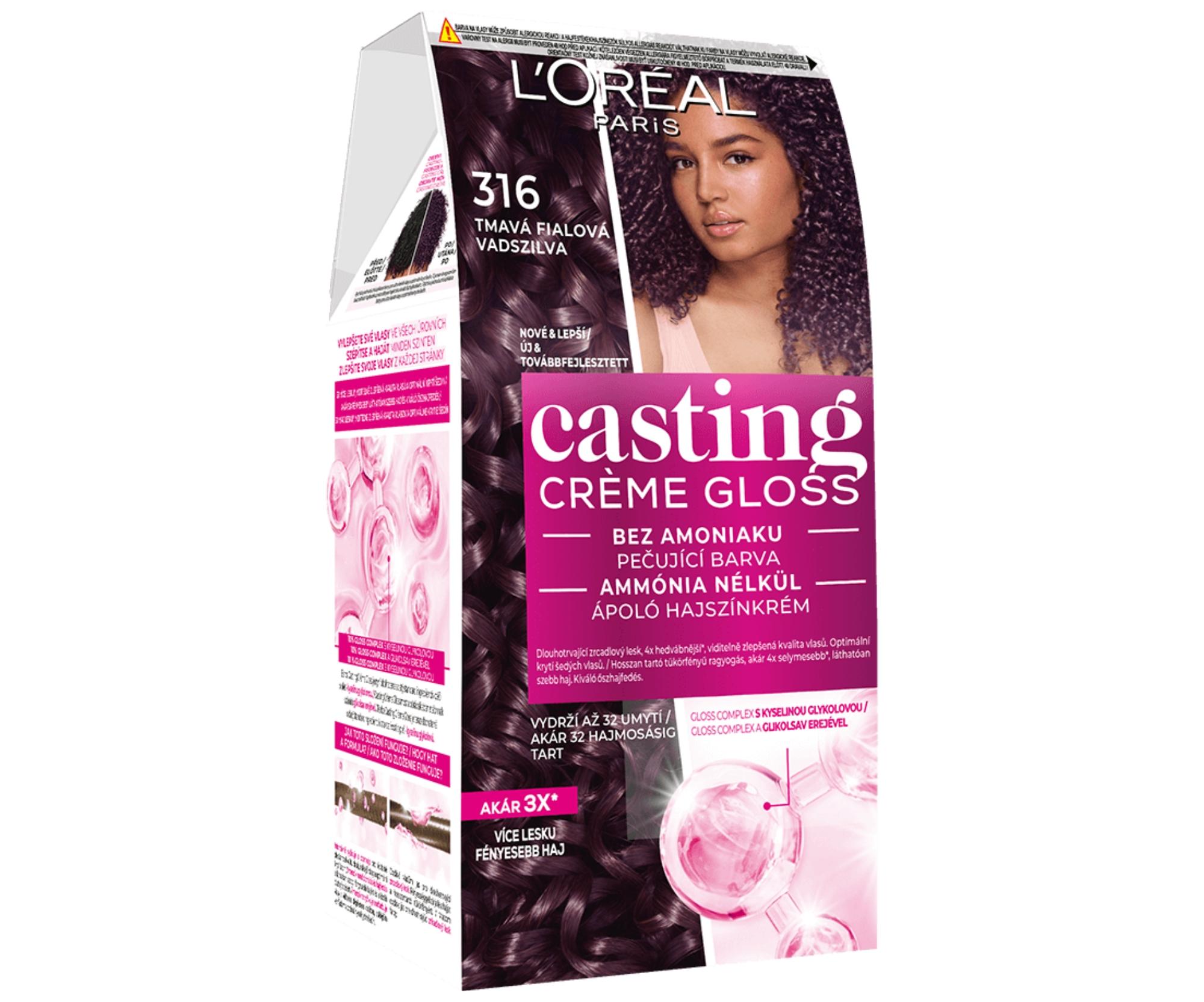 Farba do włosów bez amoniaku Loréal Casting Créme Gloss - 316 ciemny fiolet - L’Oréal Paris