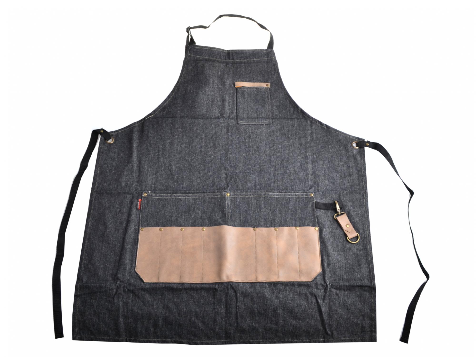 Fartuch fryzjerski męski Hairway Barber - granatowy (38086) + bezpłatny prezent