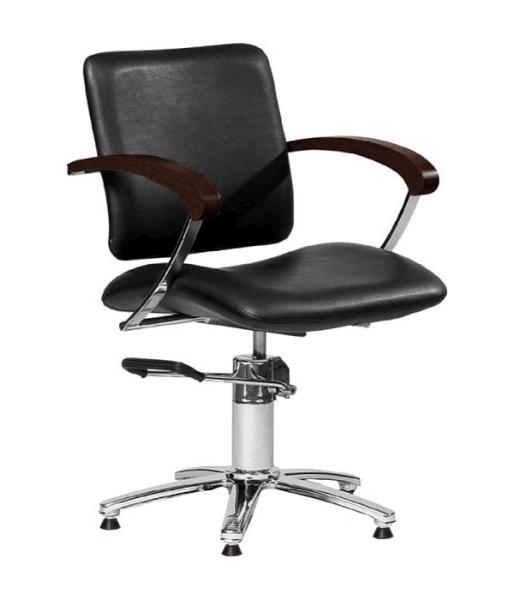 Fotel fryzjerski Hairway AUGUSTA - ciemnobrązowe podłokietniki (56113-21-12) + bezpłatny prezent