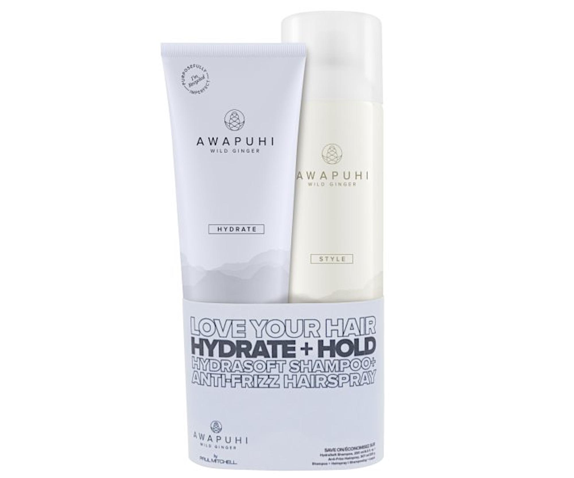 Zestaw do nawilżania i stylizacji włosów Paul Mitchell Awapuhi Hydrate and Hold Save Duo - szampon + spray utrwalający (731250) + bezpłatny prezent