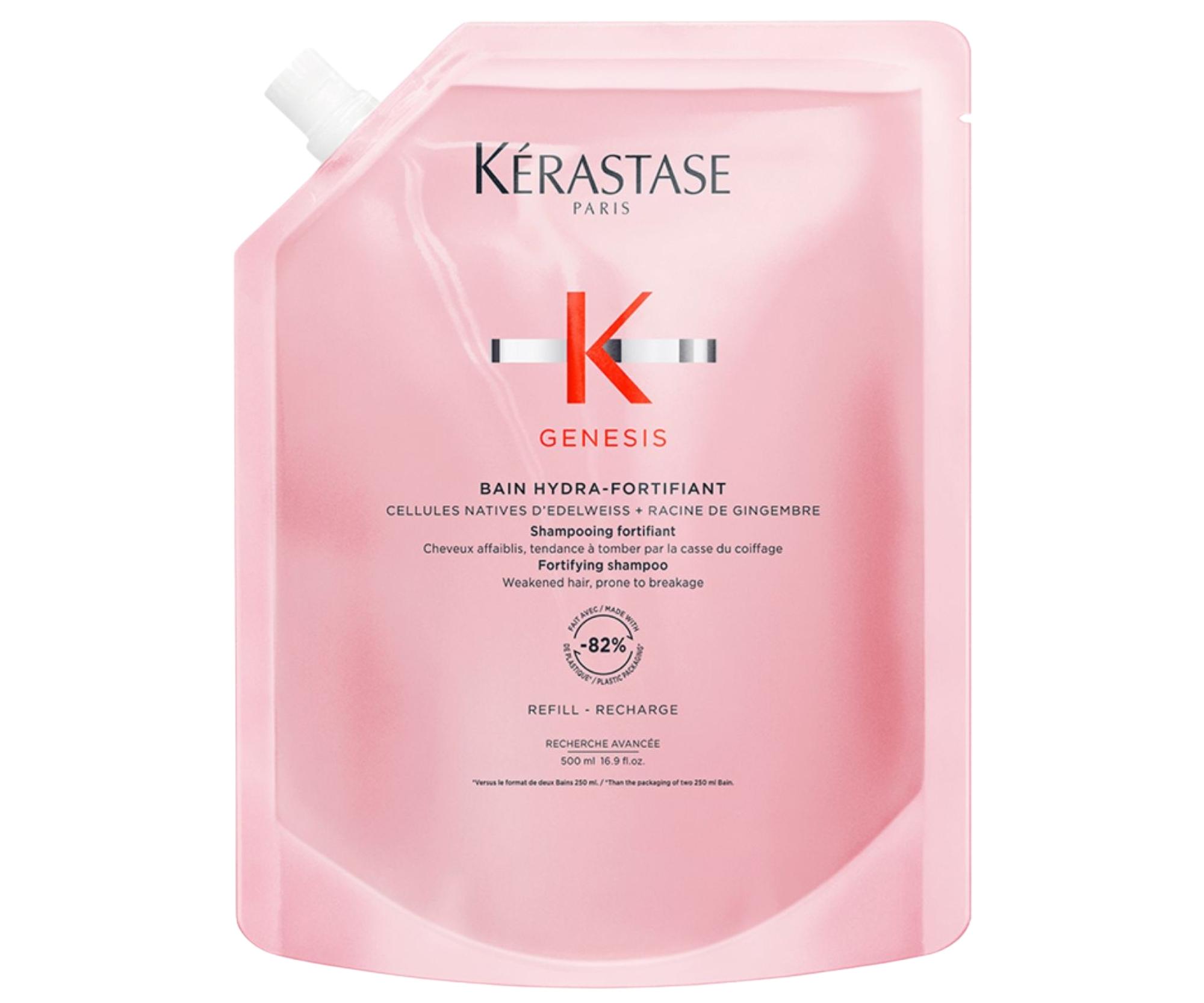 Szampon wzmacniający do włosów z tendencją do wypadania Kérastase Genesis Bain Hydra-Fortifiant - 500 ml - zapas + bezpłatny prezent