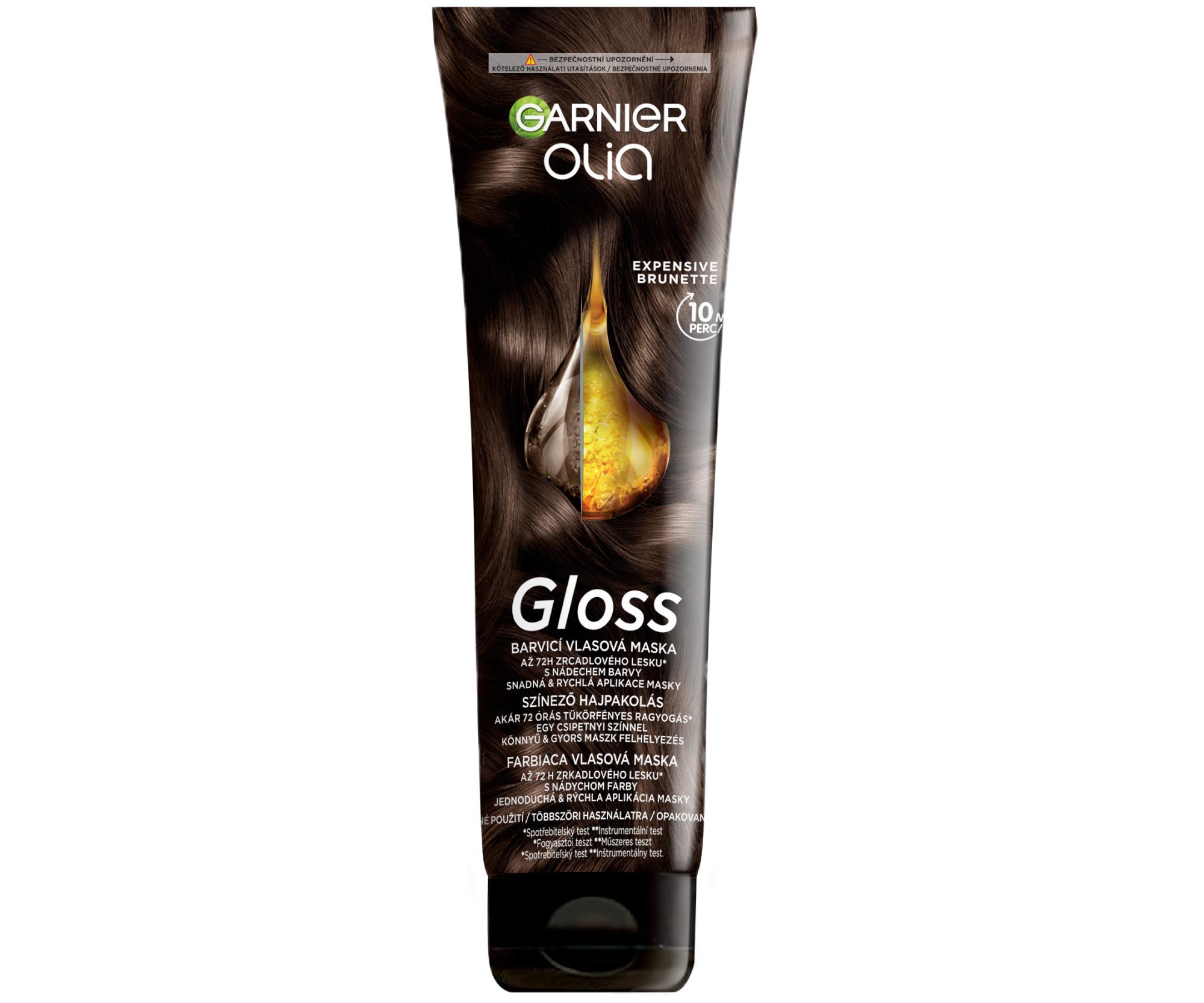 Maska koloryzująca do włosów Garnier Olia Gloss Expensive Brunette - 150 ml - chłodny brąz