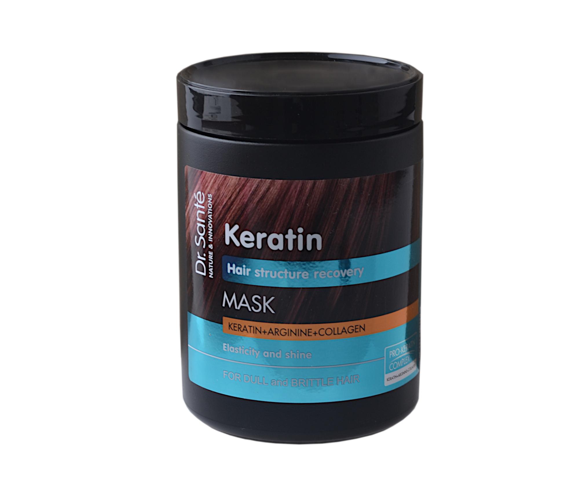 Maska odbudowująca do włosów matowych i łamliwych Dr. Santé Keratin - 1000 ml