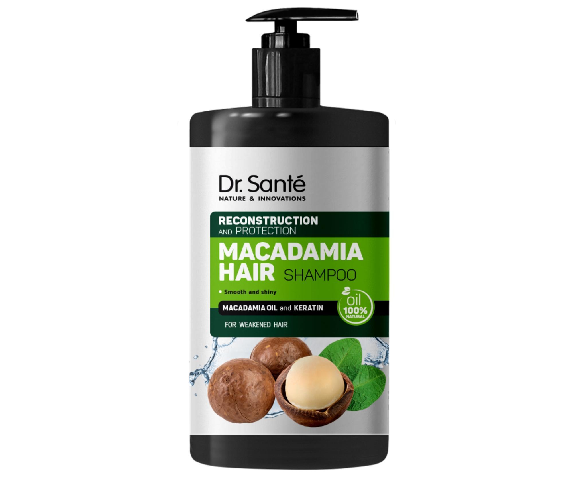 Szampon odbudowujący do włosów zniszczonych Dr. Santé Macadamia - 1000 ml