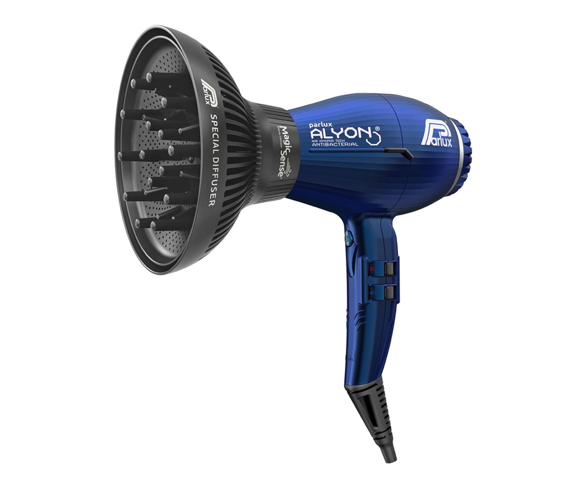 Zestaw profesjonalnej suszarki do włosów Parlux Alyon i dyfuzora Parlux Magic Sense - 2250 W - granatowa (P MAG+ALY) + bezpłatny prezent