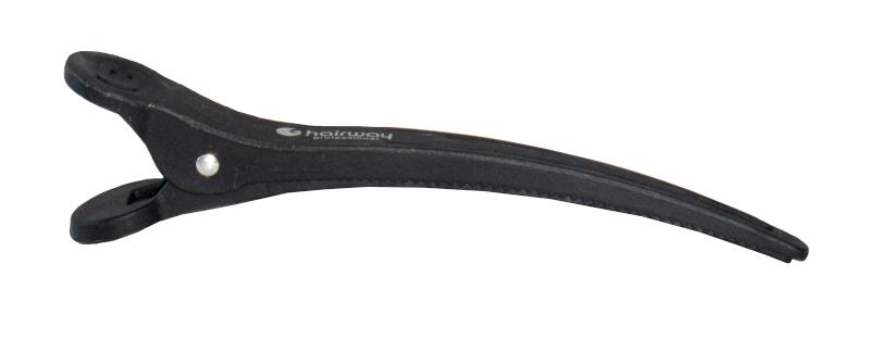 Klipsy do włosów karbonowe Hairway - 11,5 cm - 6 szt - czarne (42034)