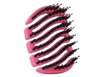 Szczotka do w�os�w z w�osiem dzika i nylonowym Sister Young Mila Pocket Hair Brush - ciemnor�owa