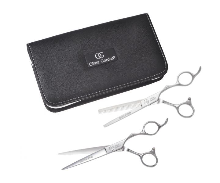 Zestaw noyczek fryzjerskich 6,5" i degawek 6,35" Olivia Garden SilkCut Pro