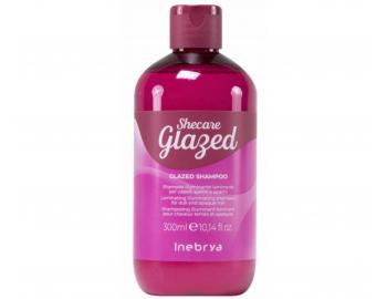 Szampon rozwietlajco-nawilajcy do wosw bez poysku Inebrya Shecare Glazed Shampoo - 300 ml