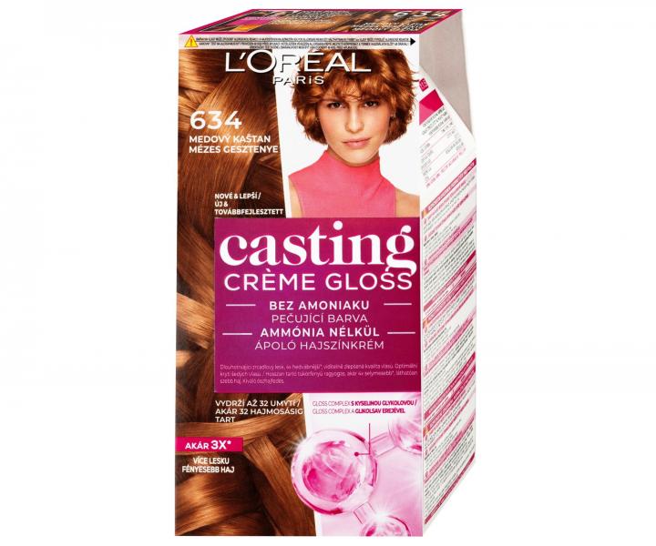 Farba do wosw bez amoniaku Loral Casting Crme Gloss - 634 orzechowy mid