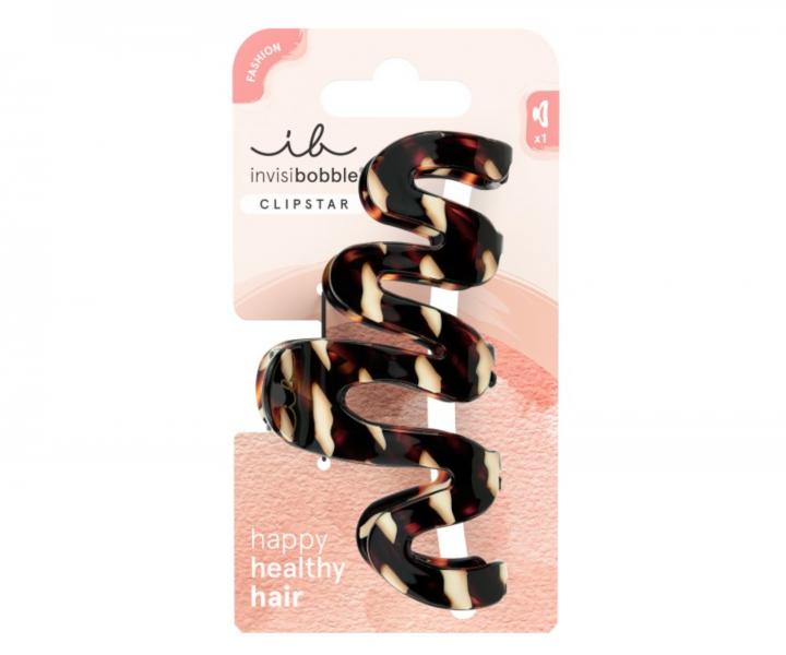 Dua klamra do wosw Invisibobble Clipstar L Cacao Cream - kakaowo-brzowa