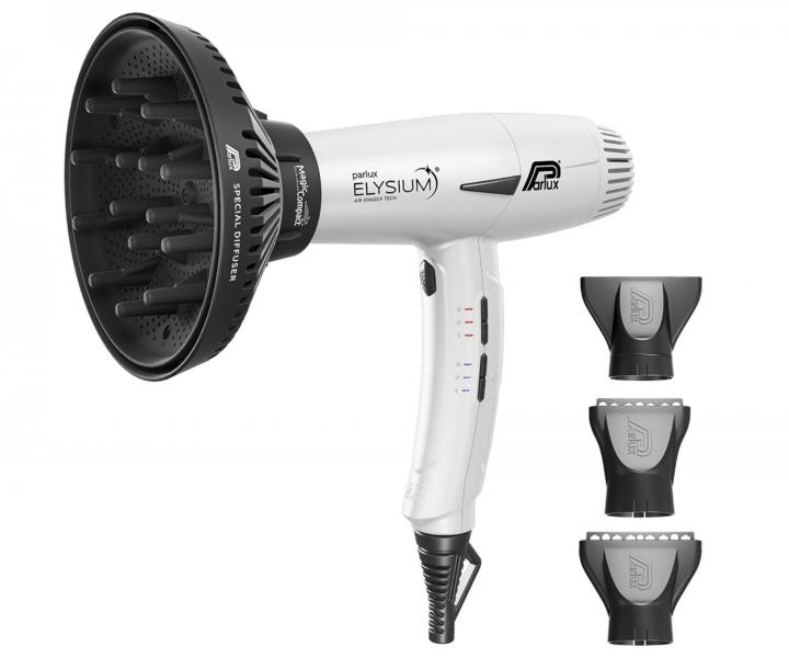 Profesjonalna suszarka do wosw z dyfuzorem Parlux Elysium Matt White - 2300 W - biaa matowa